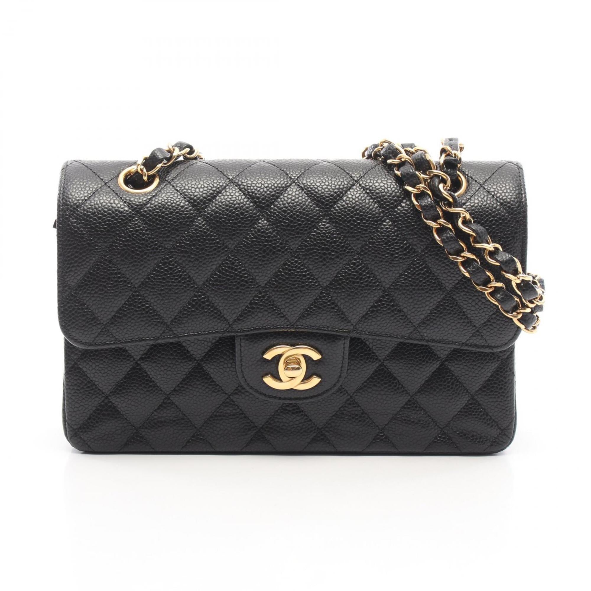 Chanel Black Leather Handbag Shoulder Bag (Pre-Owned)