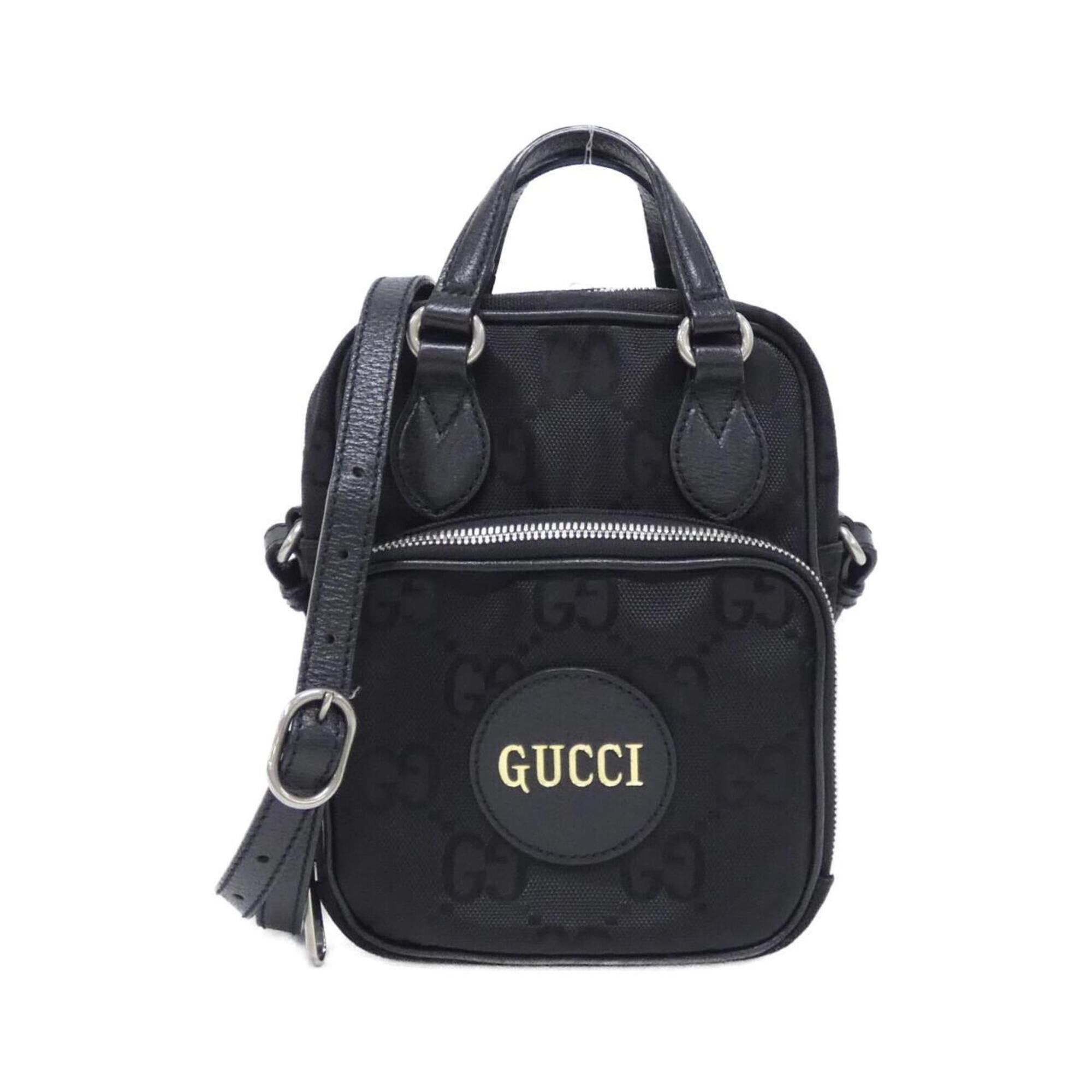 Gucci Black Nylon Leather Shoulder Bag (Pre-Owned)