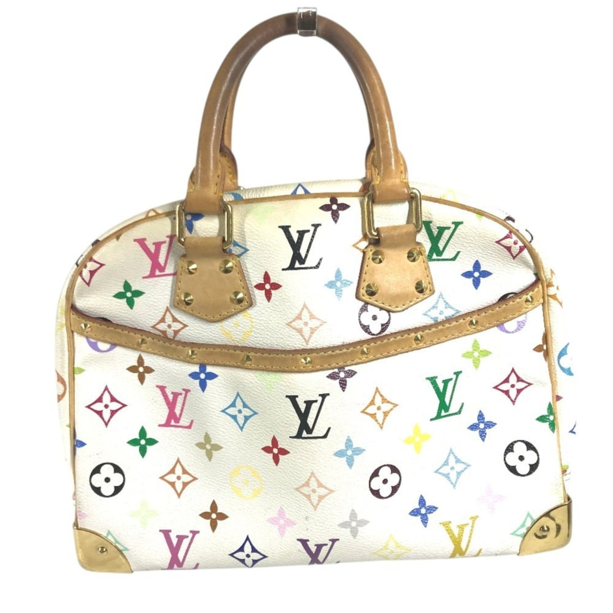 Louis Vuitton White Monogram Multicolore Boston Bag Handbag (Pre-Owned)