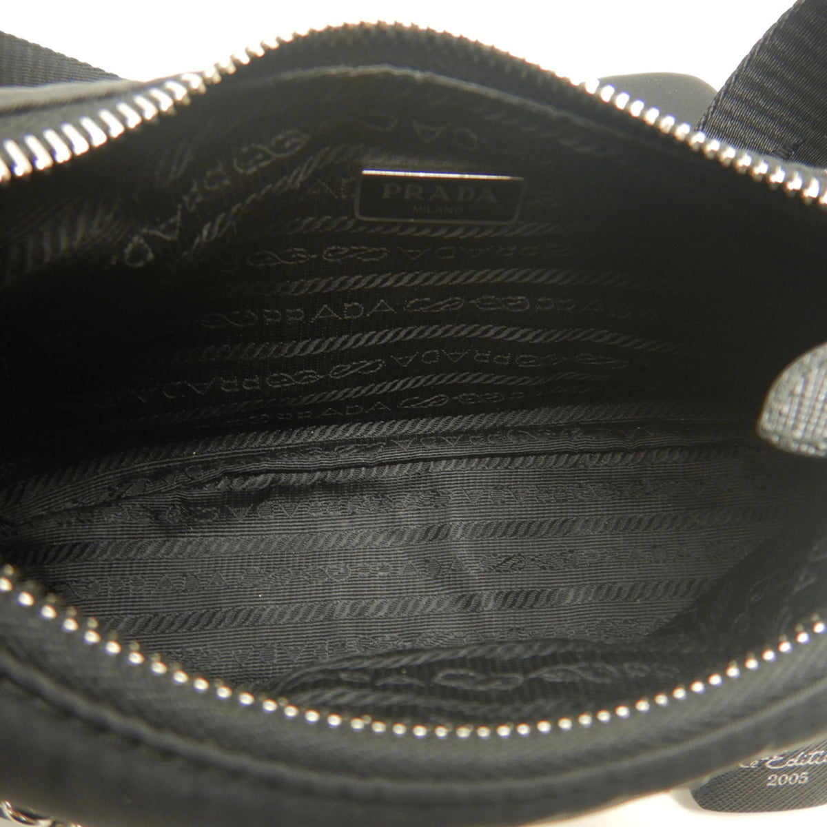 Prada Saffiano Nero Nylon Saffiano Shoulder Bag (Pre-Owned)