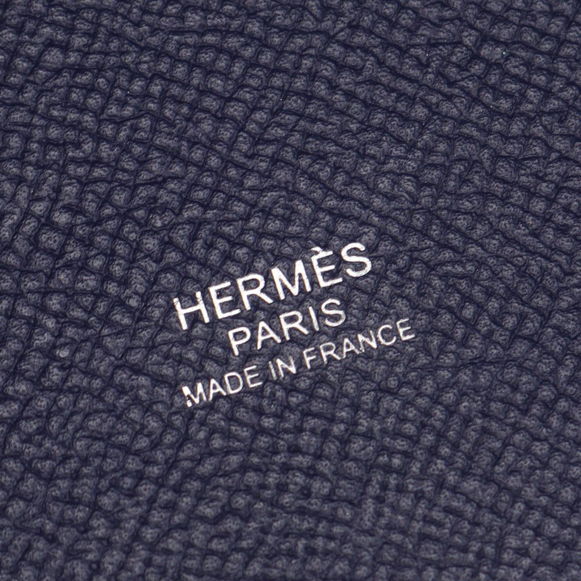 Hermes Picotin Black Brique Brown Navy Epsom Leather Handbag (Pre-Owned)