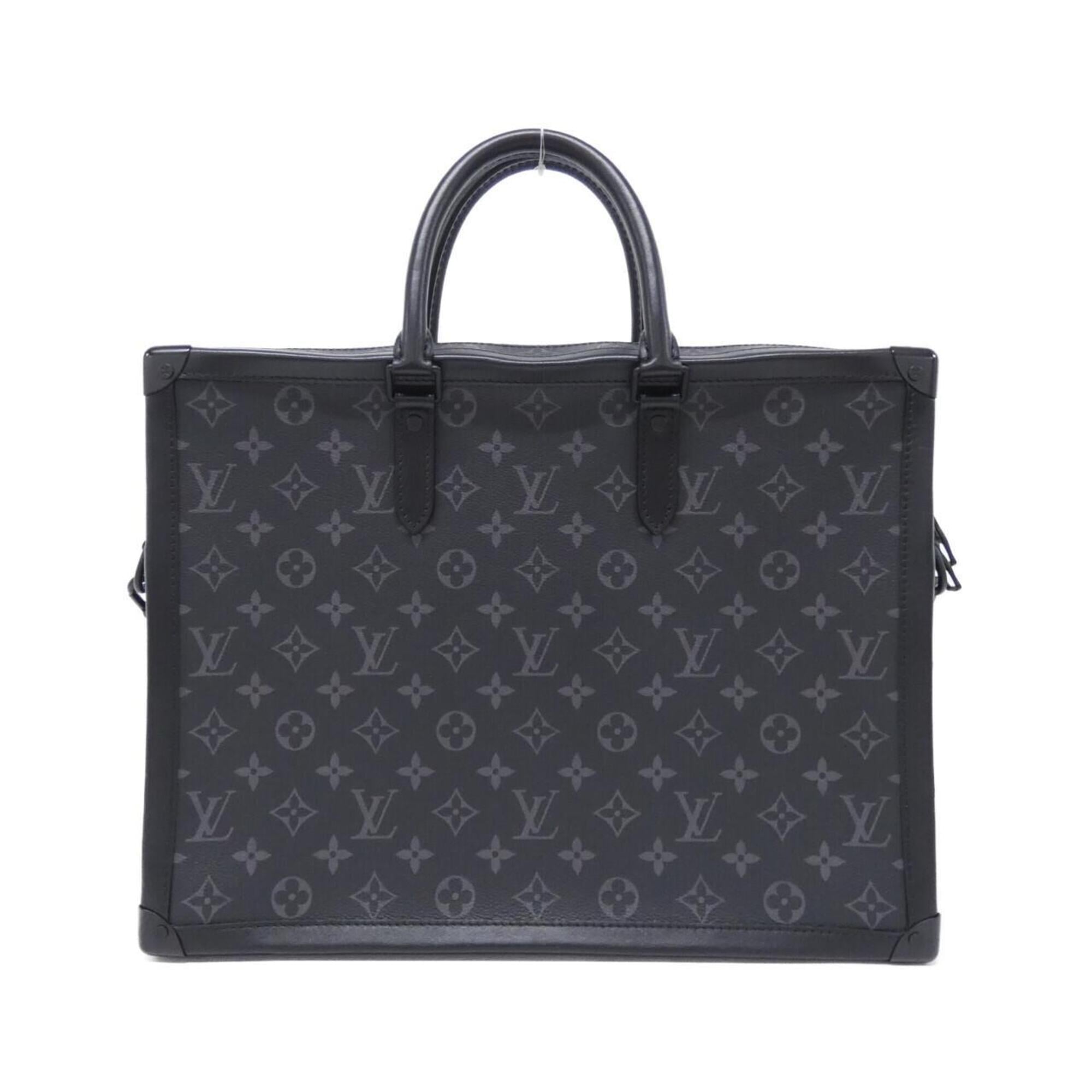 Louis Vuitton Black Monogram Eclipse Monogram Eclipse Briefcase Handbag (Pre-Owned)