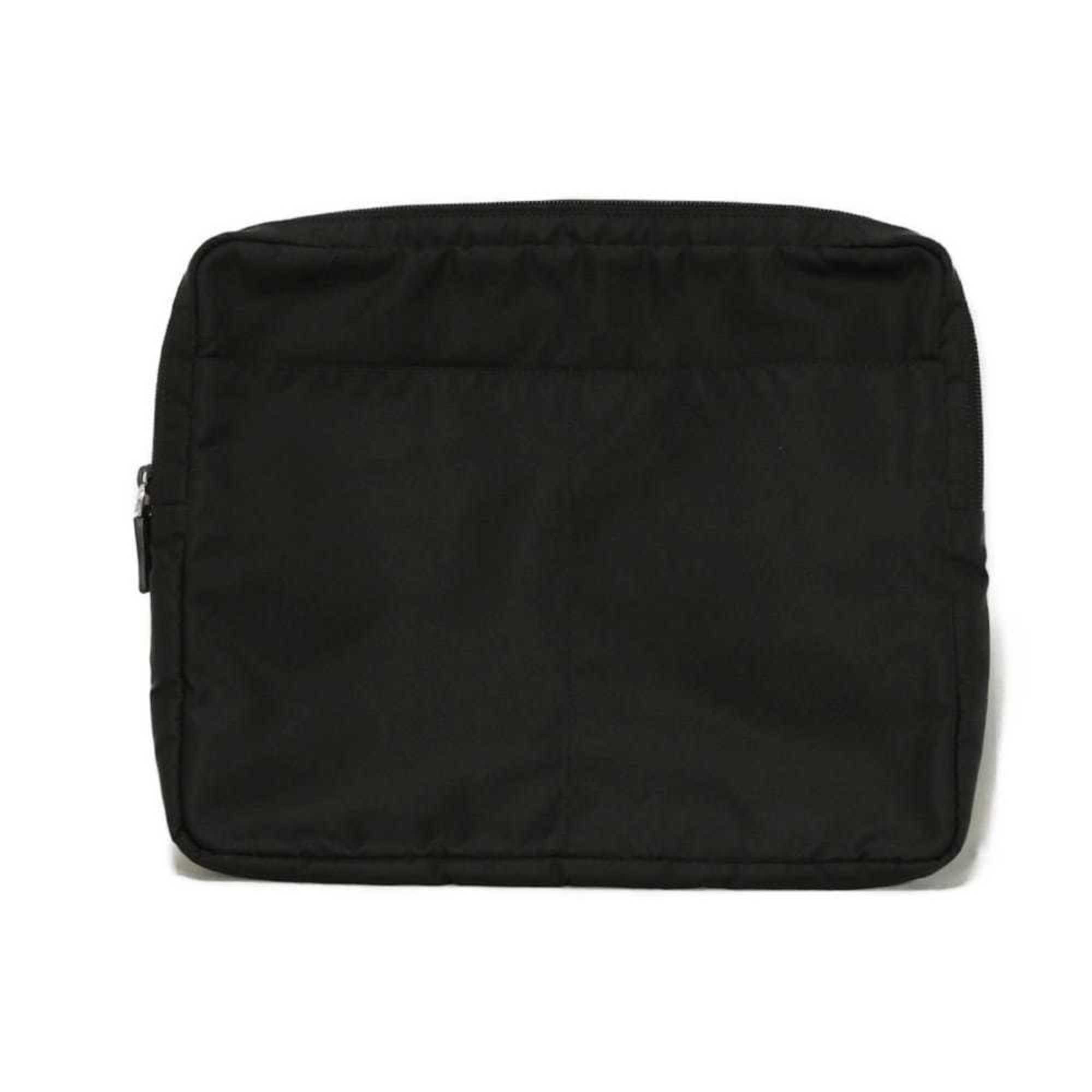 Prada Black Nero Nylon Clutch Bag (Pre-Owned)