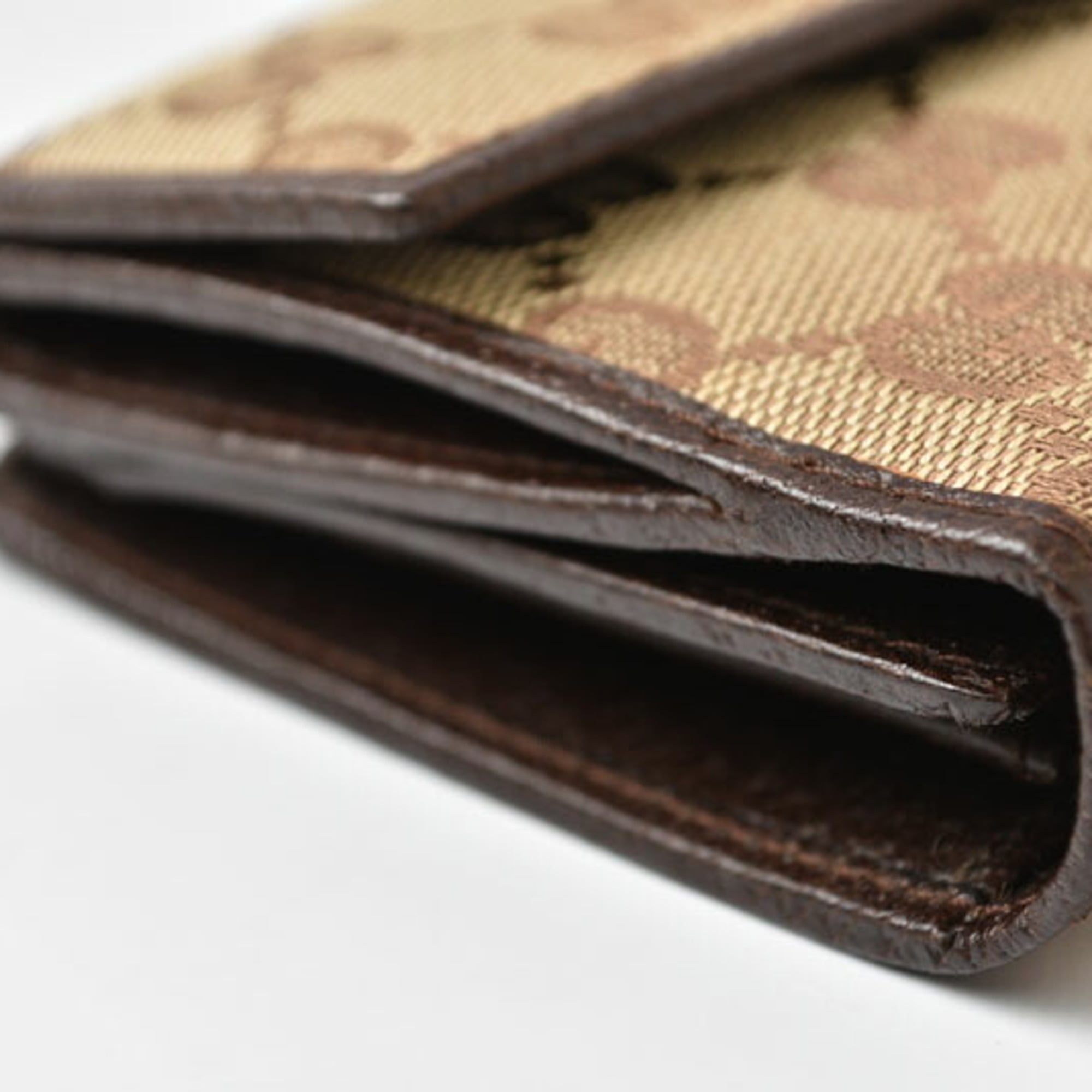 Gucci Beige Brown Gg Canvas Coin Purse/Coin Case (Pre-Owned)