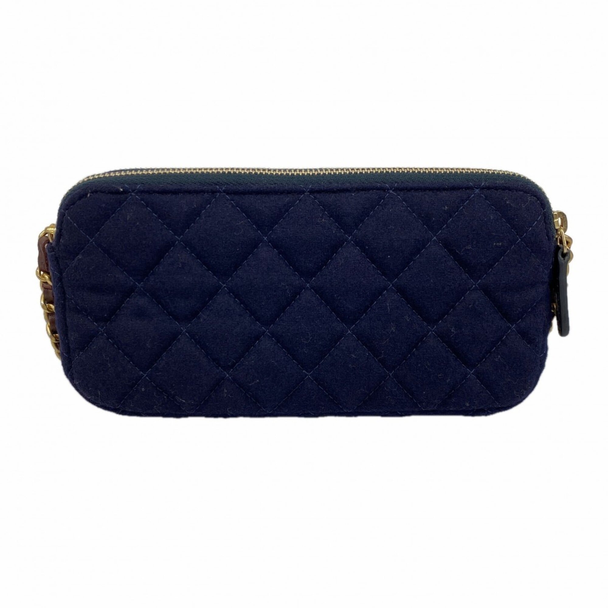 Chanel Navy Cotton Shoulder Bag (Pre-Owned)