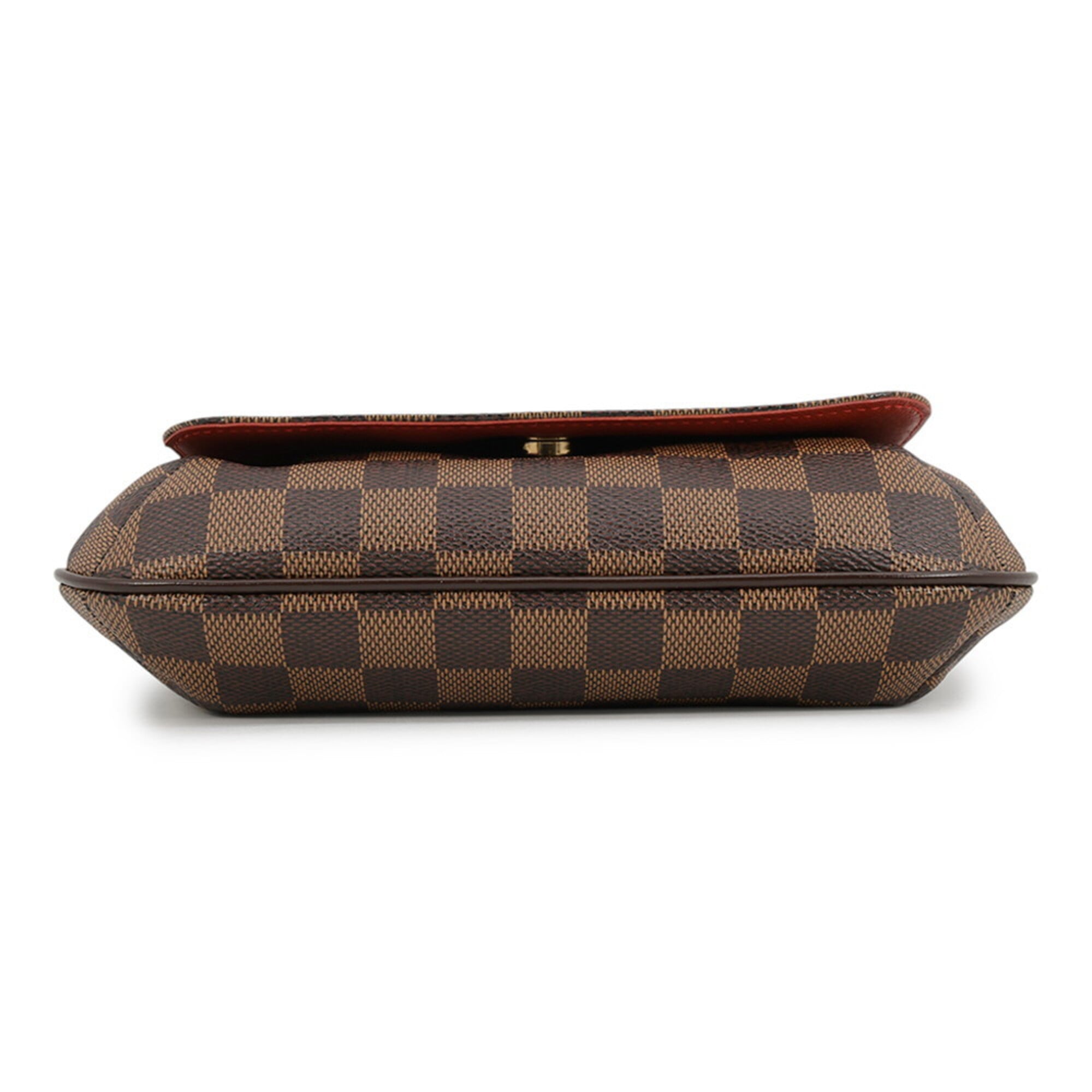 Louis Vuitton Damier Damier Canvas Ebene Orange Handbag Shoulder Bag (Pre-Owned)