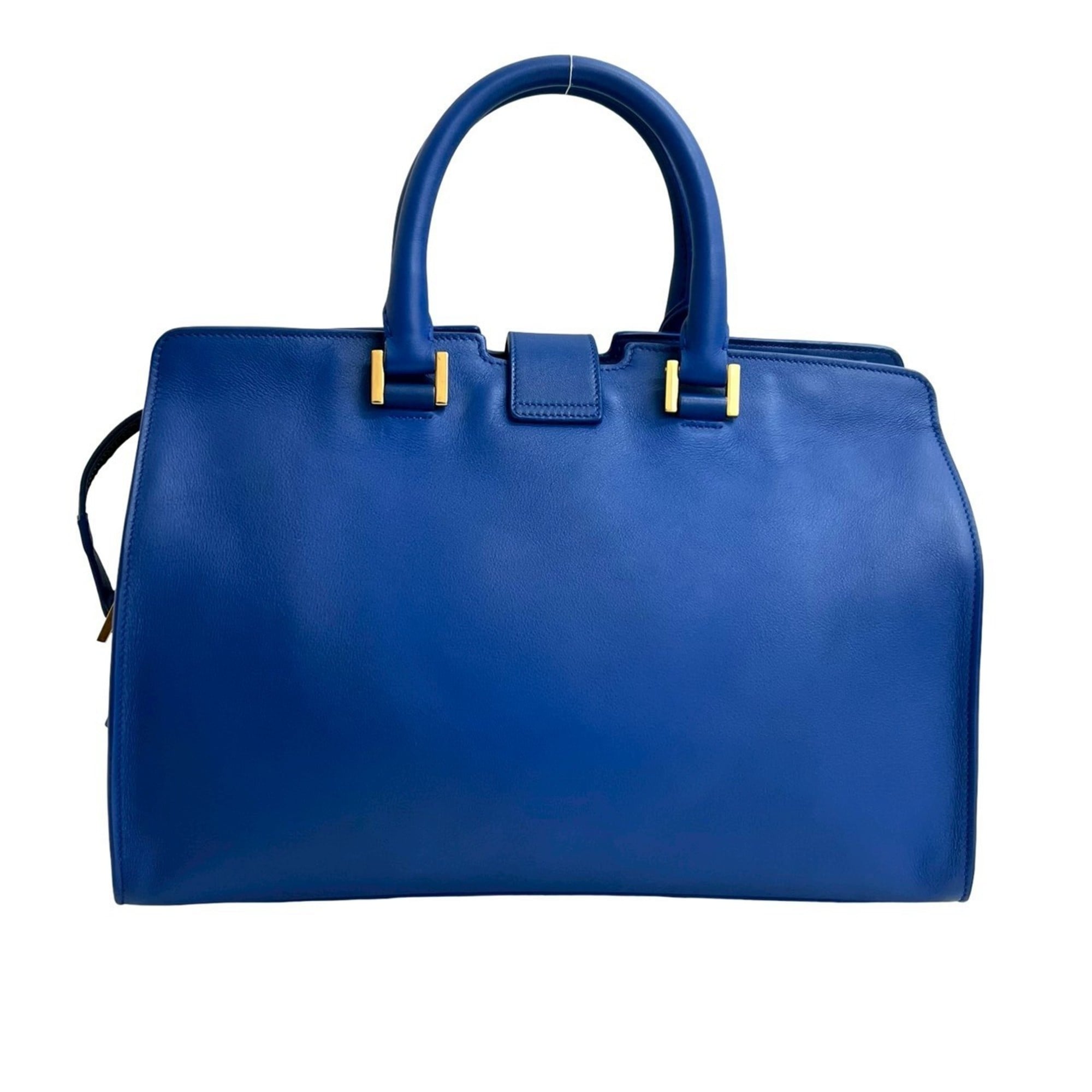 Yves Saint Laurent Blue Leather Handbag Shoulder Bag (Pre-Owned)