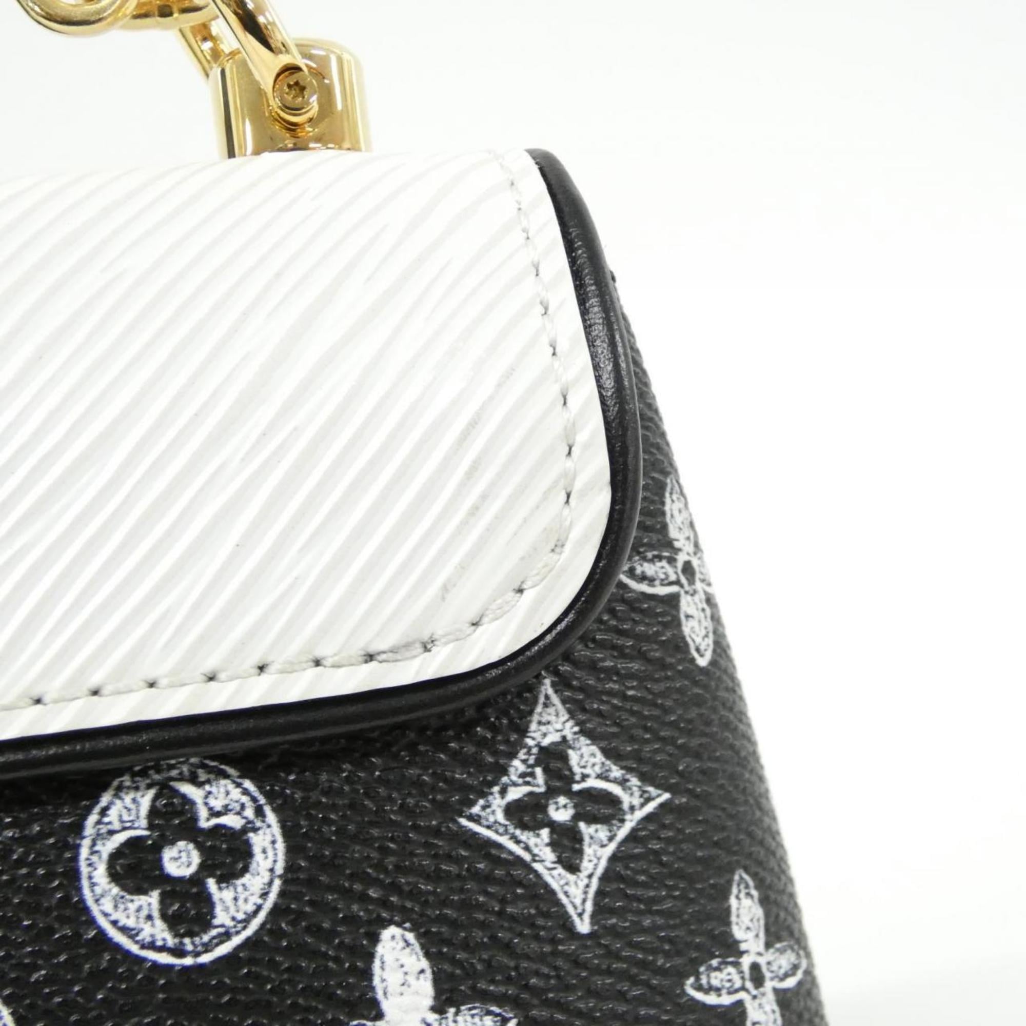 Louis Vuitton Black Coated Canvas Leather Pochette Shoulder Bag (Pre-Owned)
