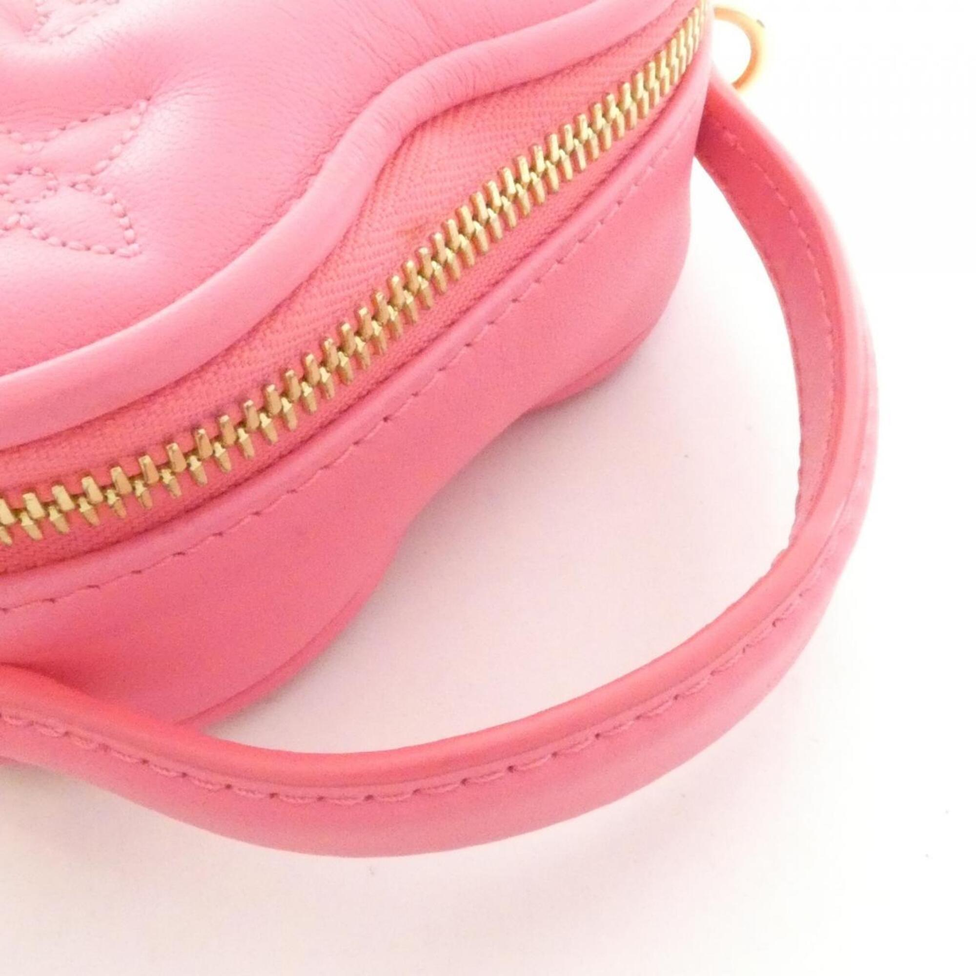 Louis Vuitton Pink Leather Handbag Pouch (Pre-Owned)