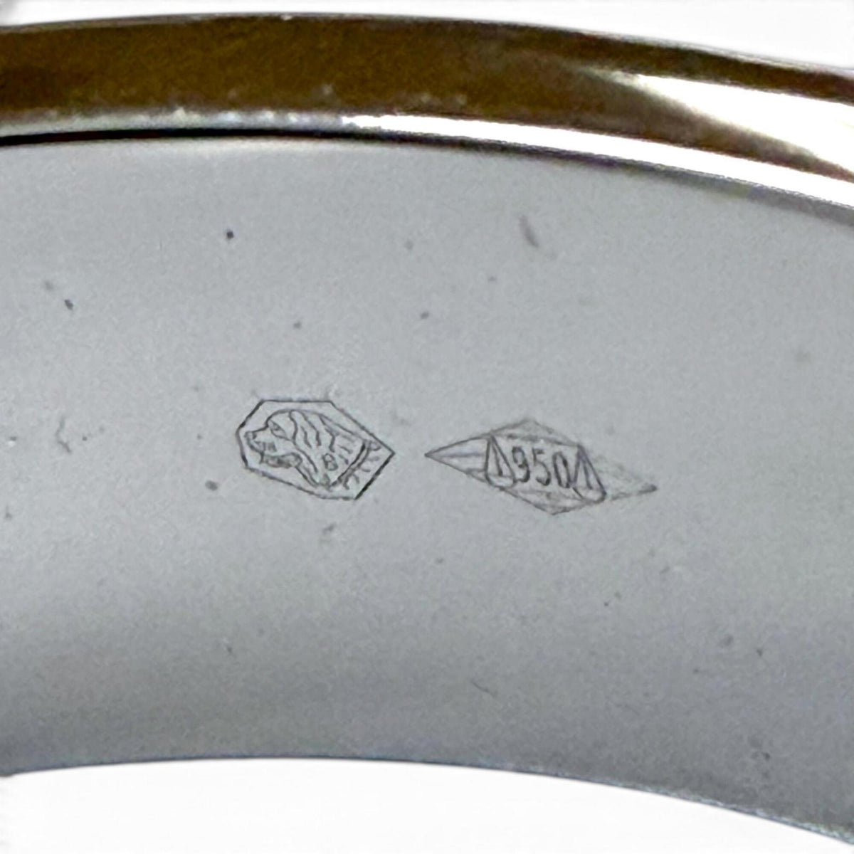 Cartier Silver Platinum 950 Band Ring (Pre-Owned)