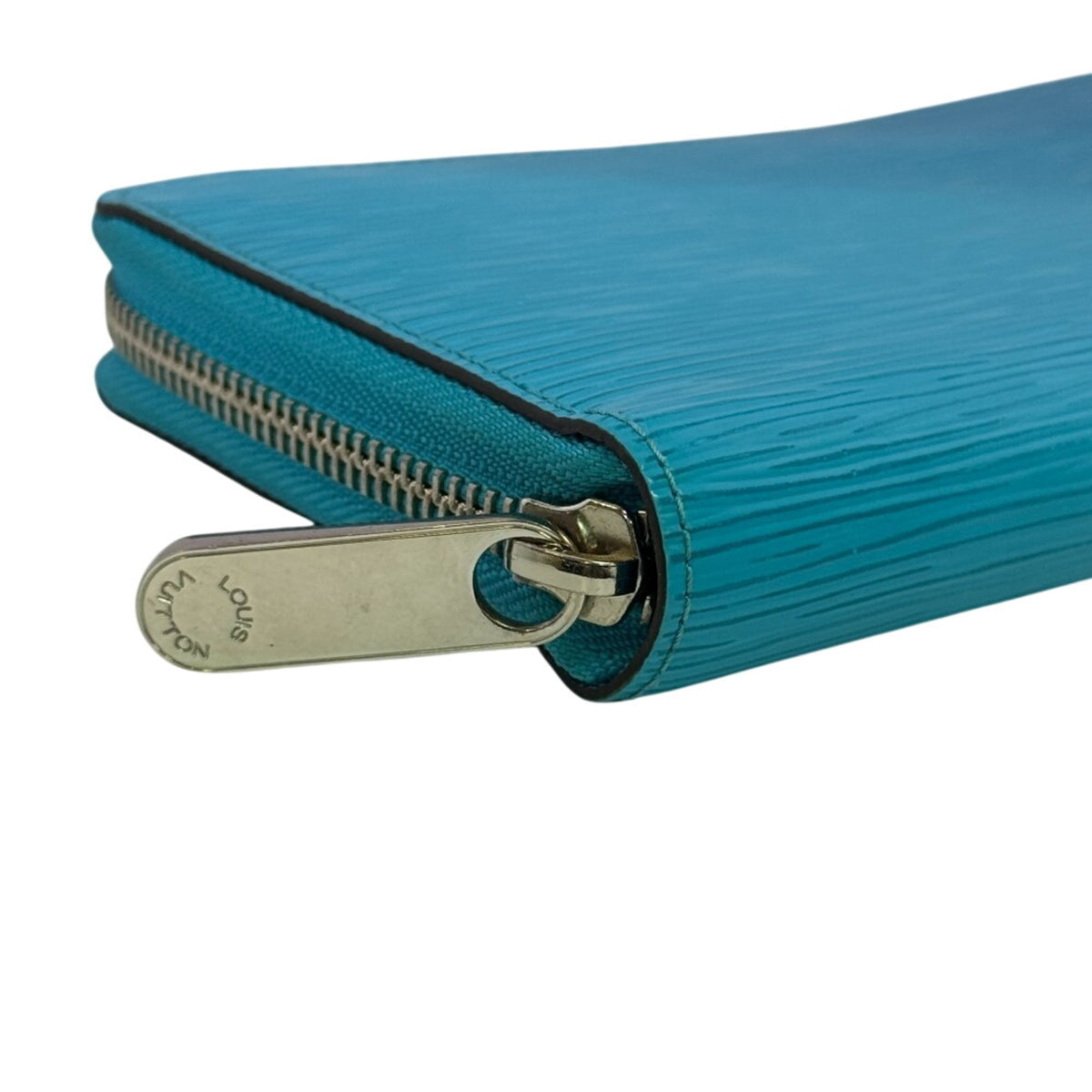 Louis Vuitton Turquoise Leather Long Wallet (Bi-Fold) (Pre-Owned)
