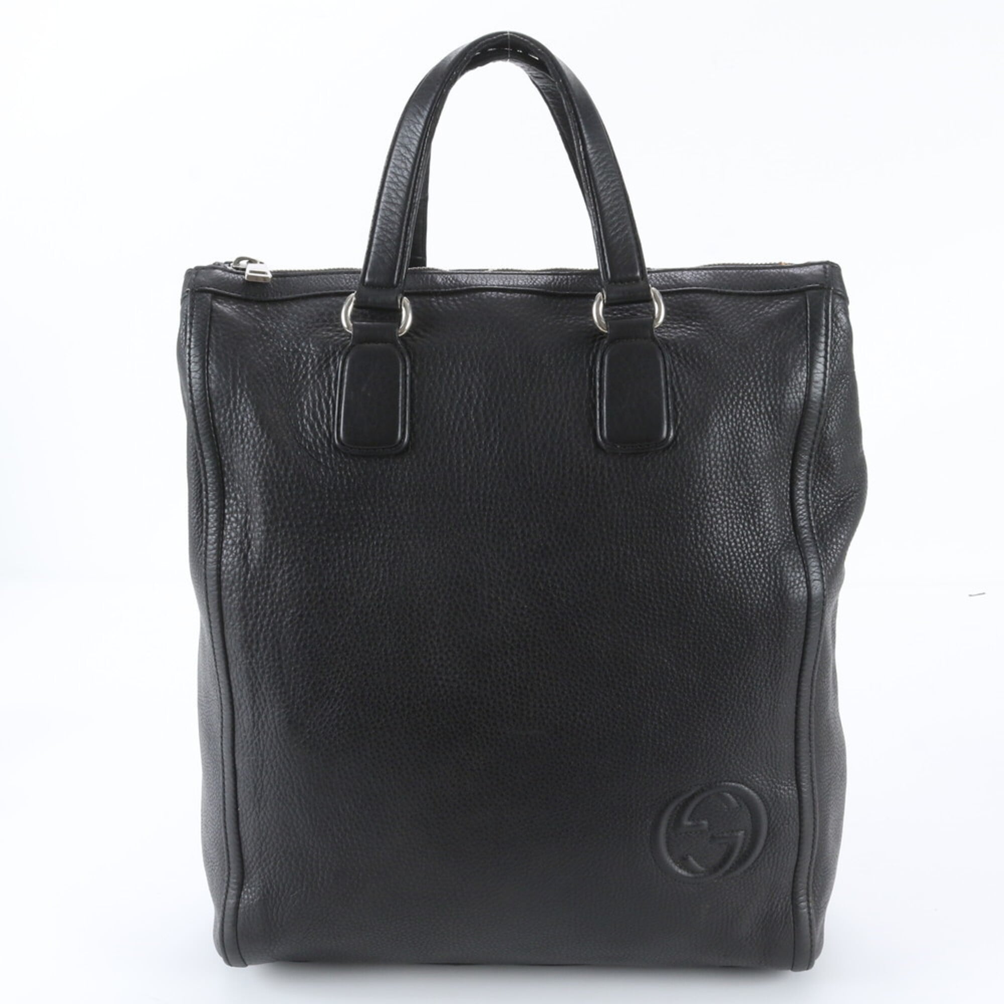 Gucci Black Leather Tote Bag (Pre-Owned)