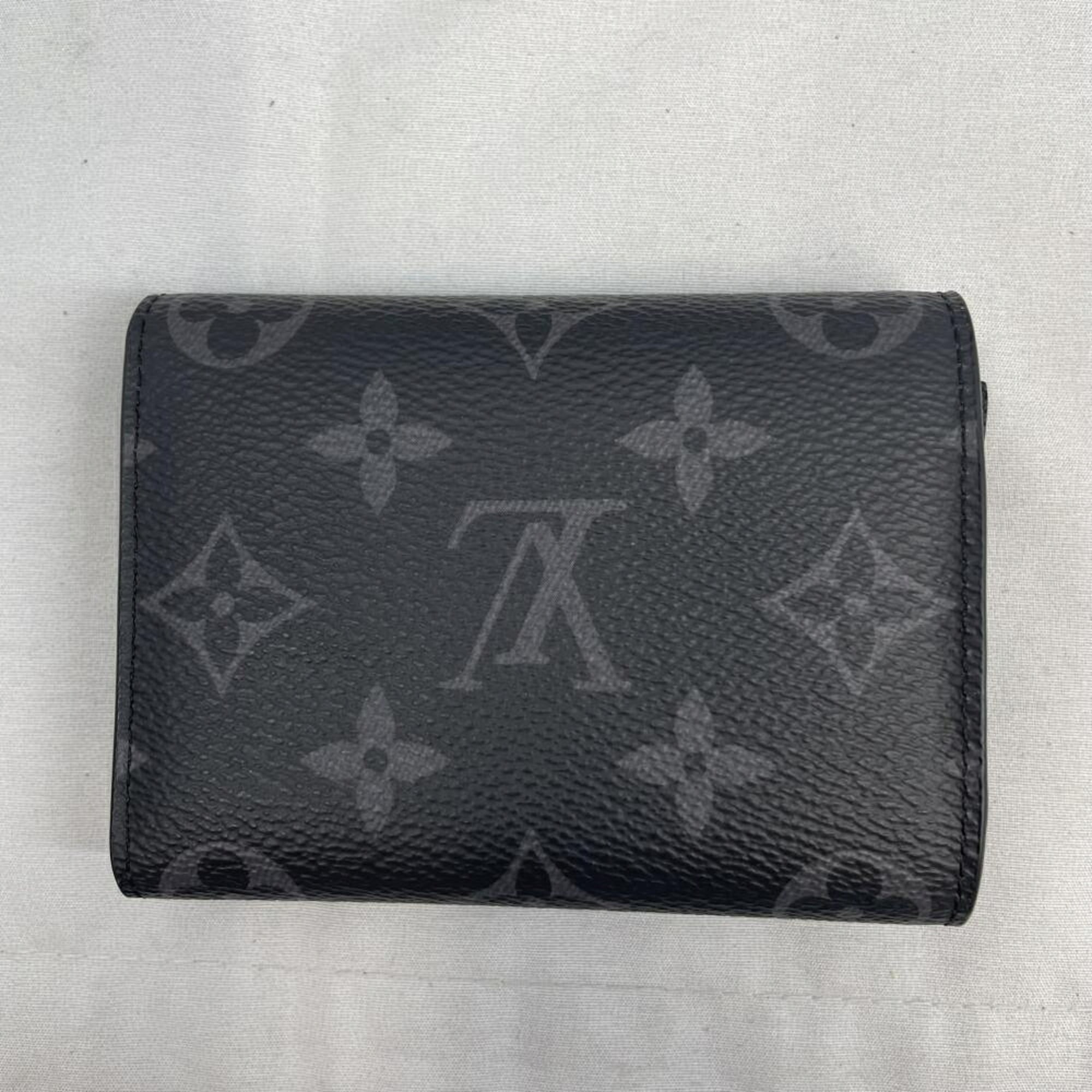 Louis Vuitton Black Monogram Wallet (Tri-Fold) (Pre-Owned)