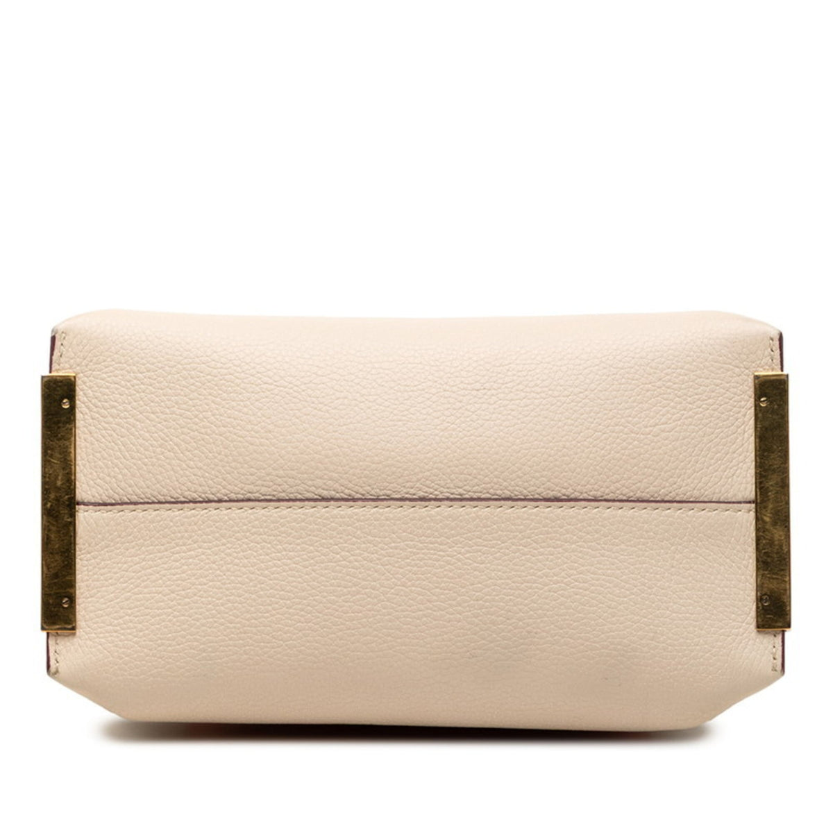 Chloé Gray Ivory Leather Shoulder Bag (Pre-Owned)
