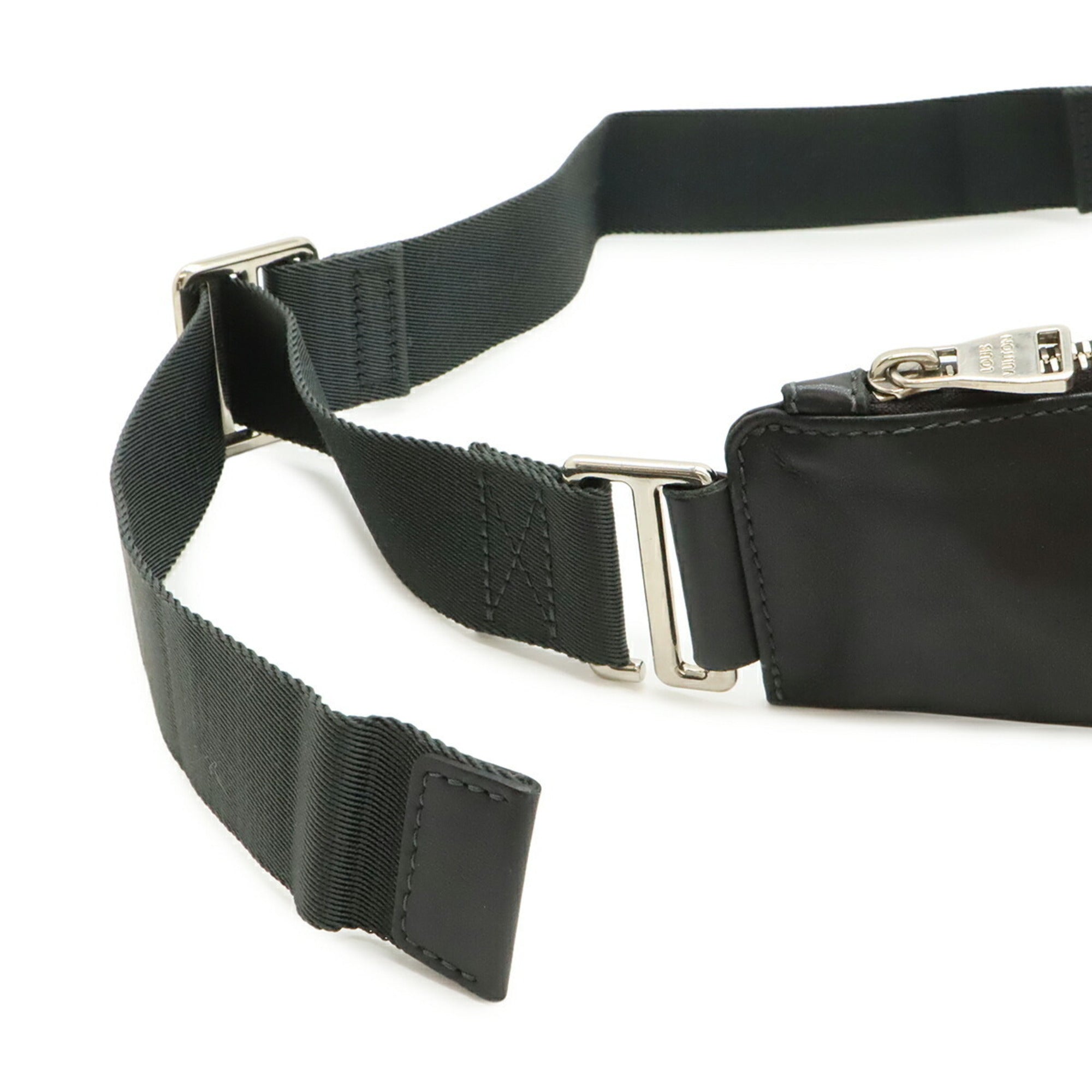 Louis Vuitton Gray Leather Shoulder Bag Sling Bag (Pre-Owned)