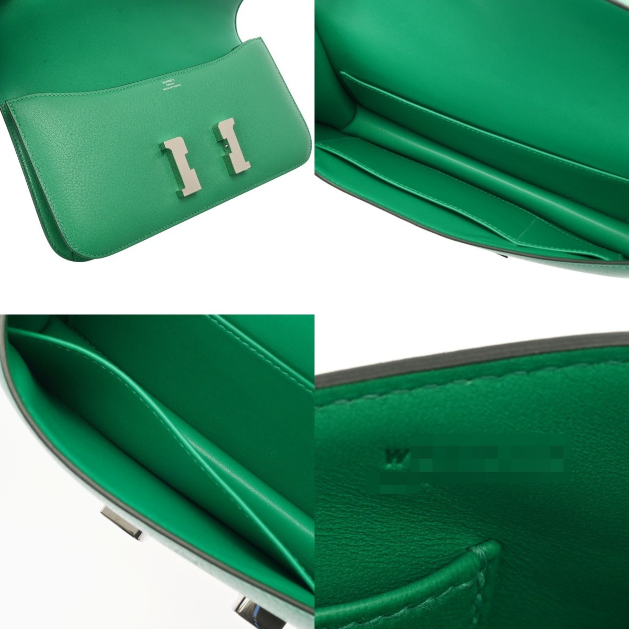 Hermes Mint Green Chevre Leather Shoulder Bag (Pre-Owned)