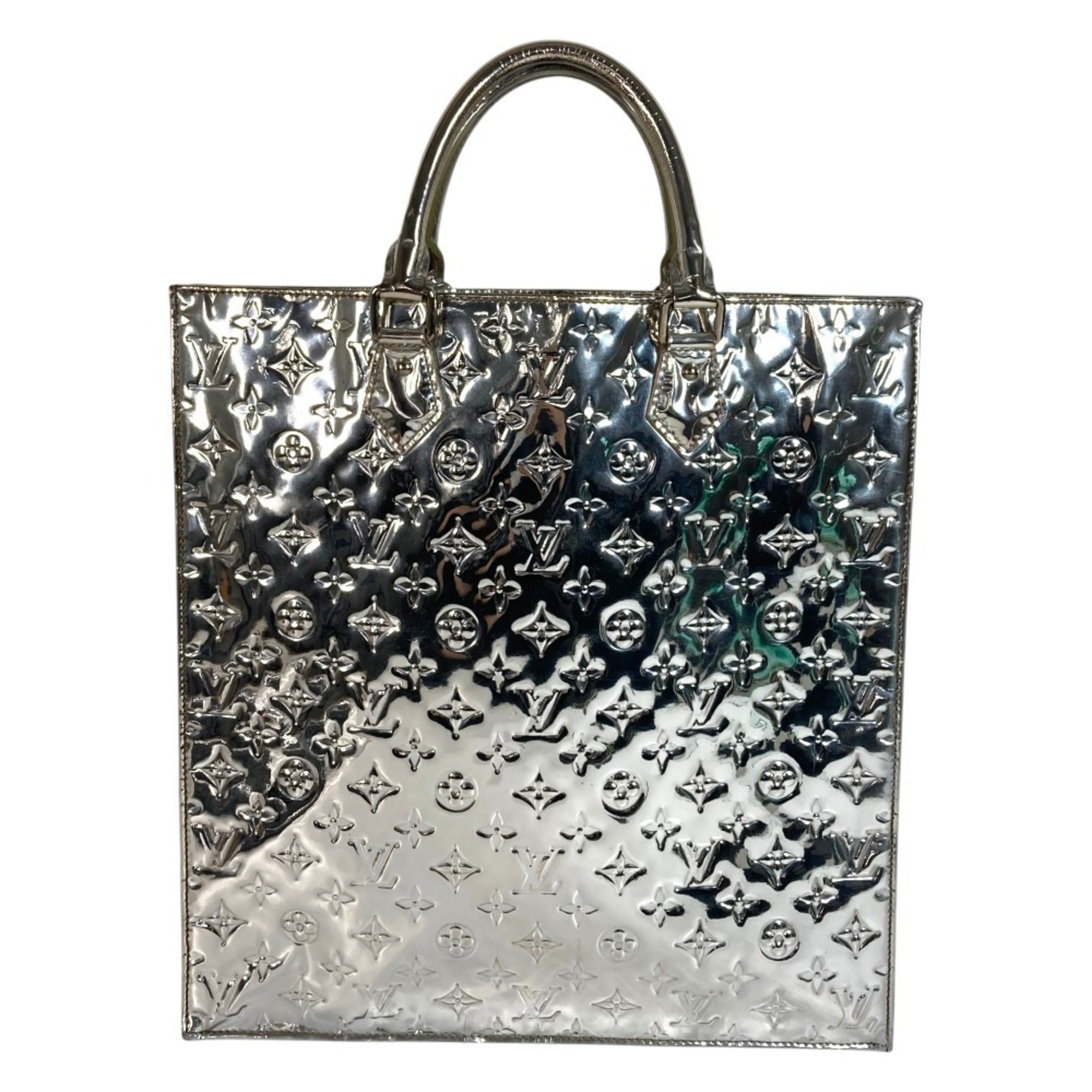 Louis Vuitton Monogram Miroir Argent Silver Leather Handbag Tote Bag (Pre-Owned)