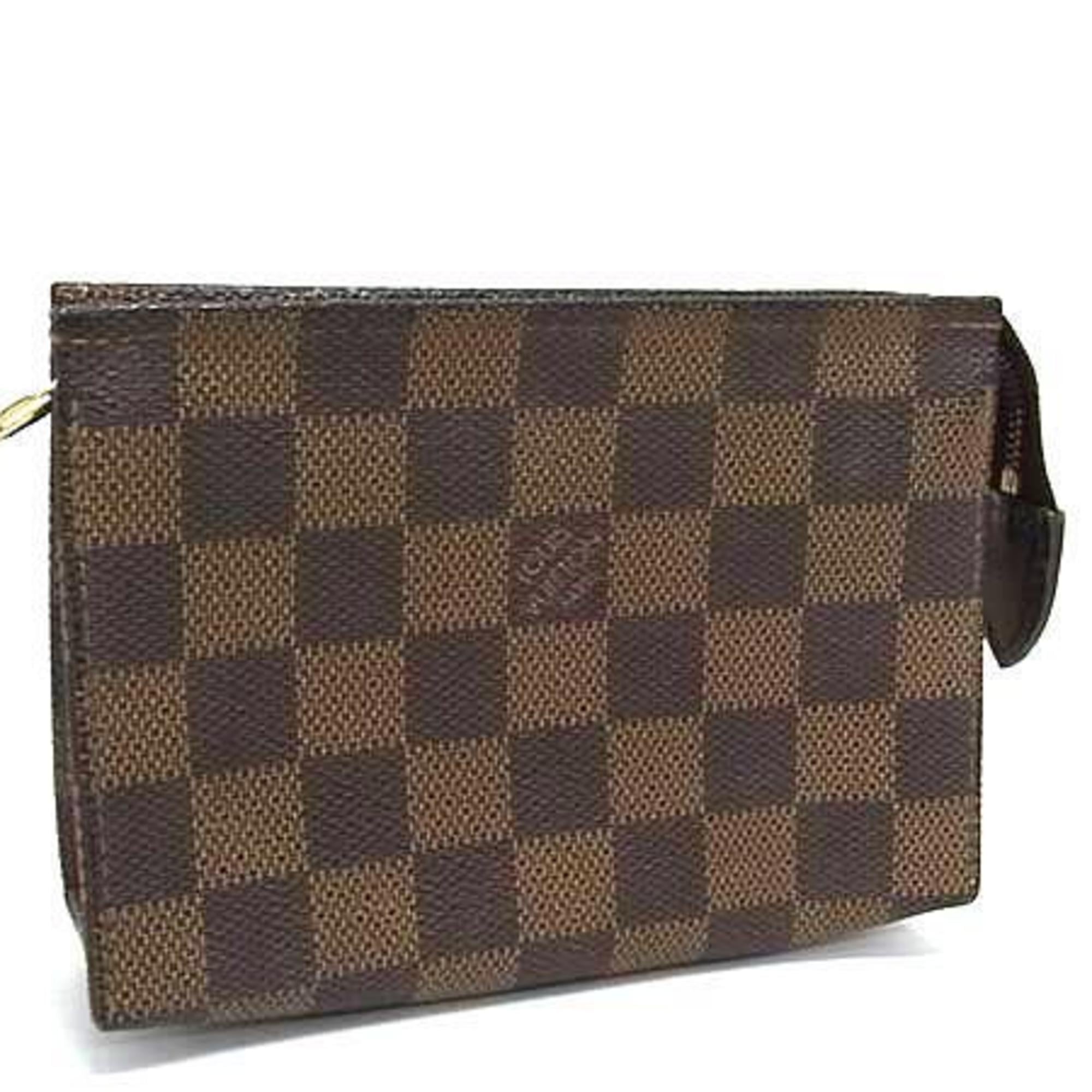 Louis Vuitton Damier Brown Damier Canvas Ebene Pouch (Pre-Owned)