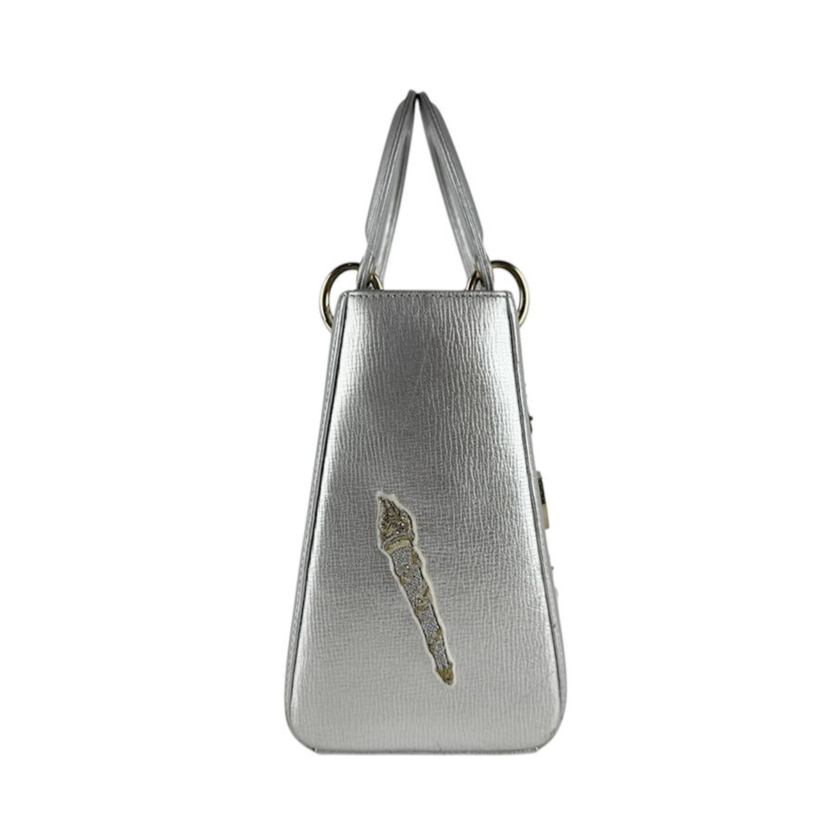 Christian Dior Multi-Color Silver Leather Handbag Shoulder Bag (Pre-Owned)
