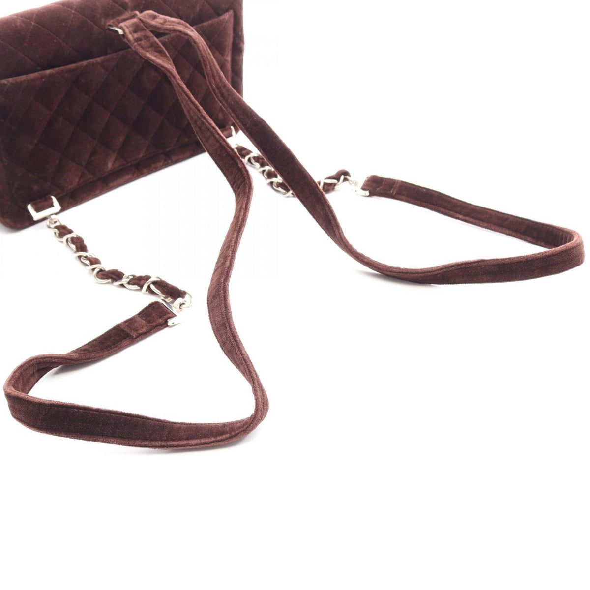 Chanel Matelasse Brown Fabric Backpack Handbag (Pre-Owned)