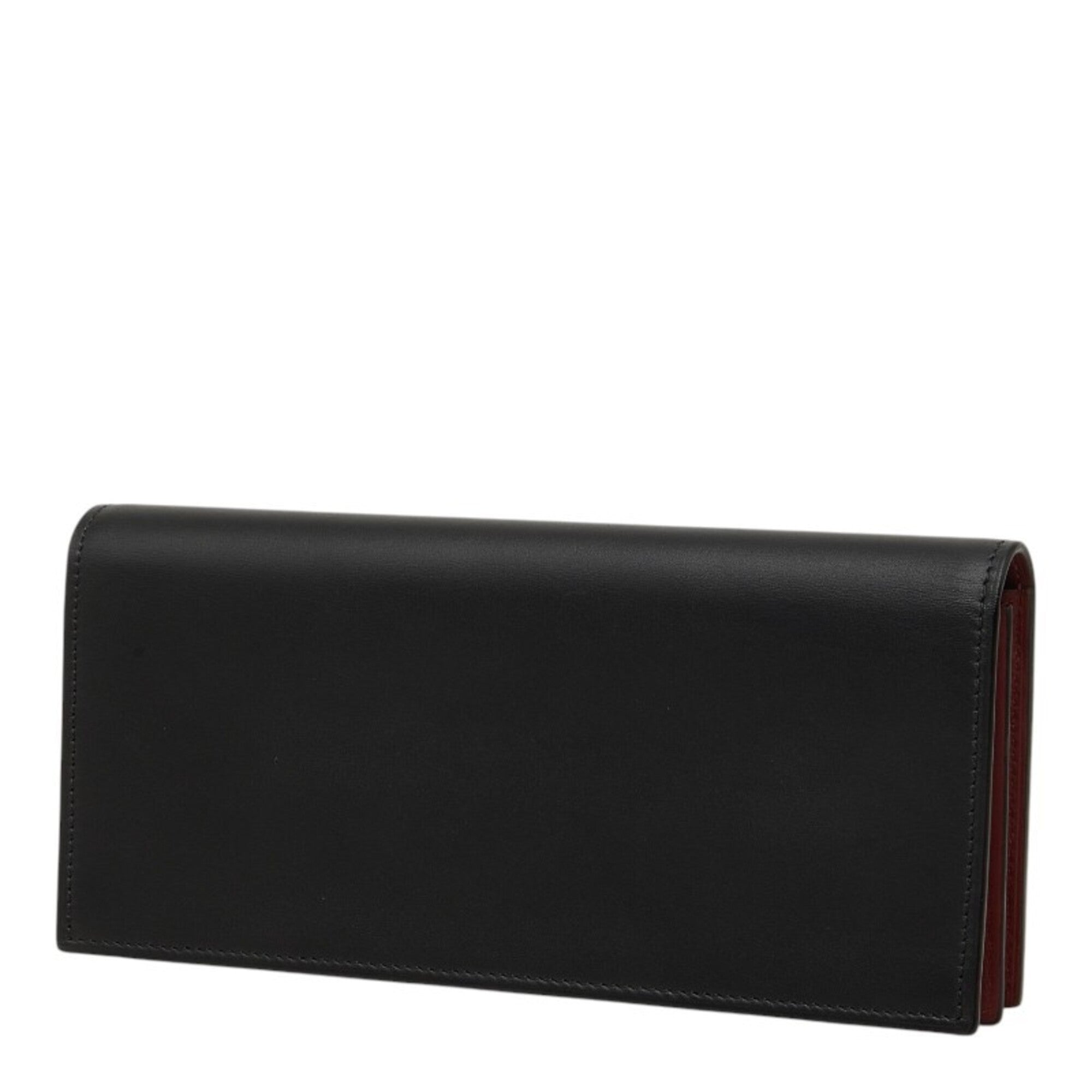 Cartier Black Leather Long Wallet (Bi-Fold) (Pre-Owned)