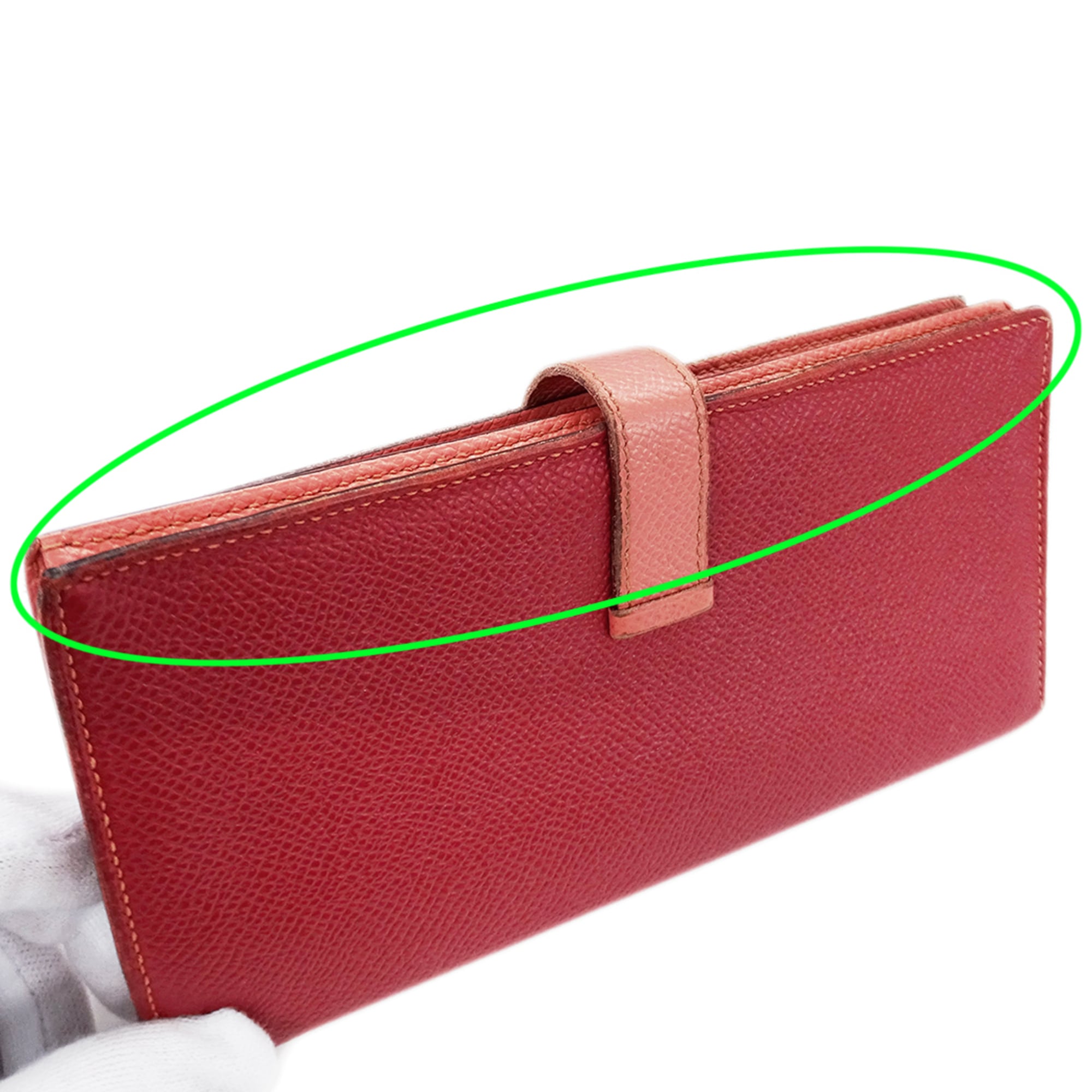 Hermes Pink Red Color Rouge Casaque Soufre Epsom Leather (Pre-Owned)
