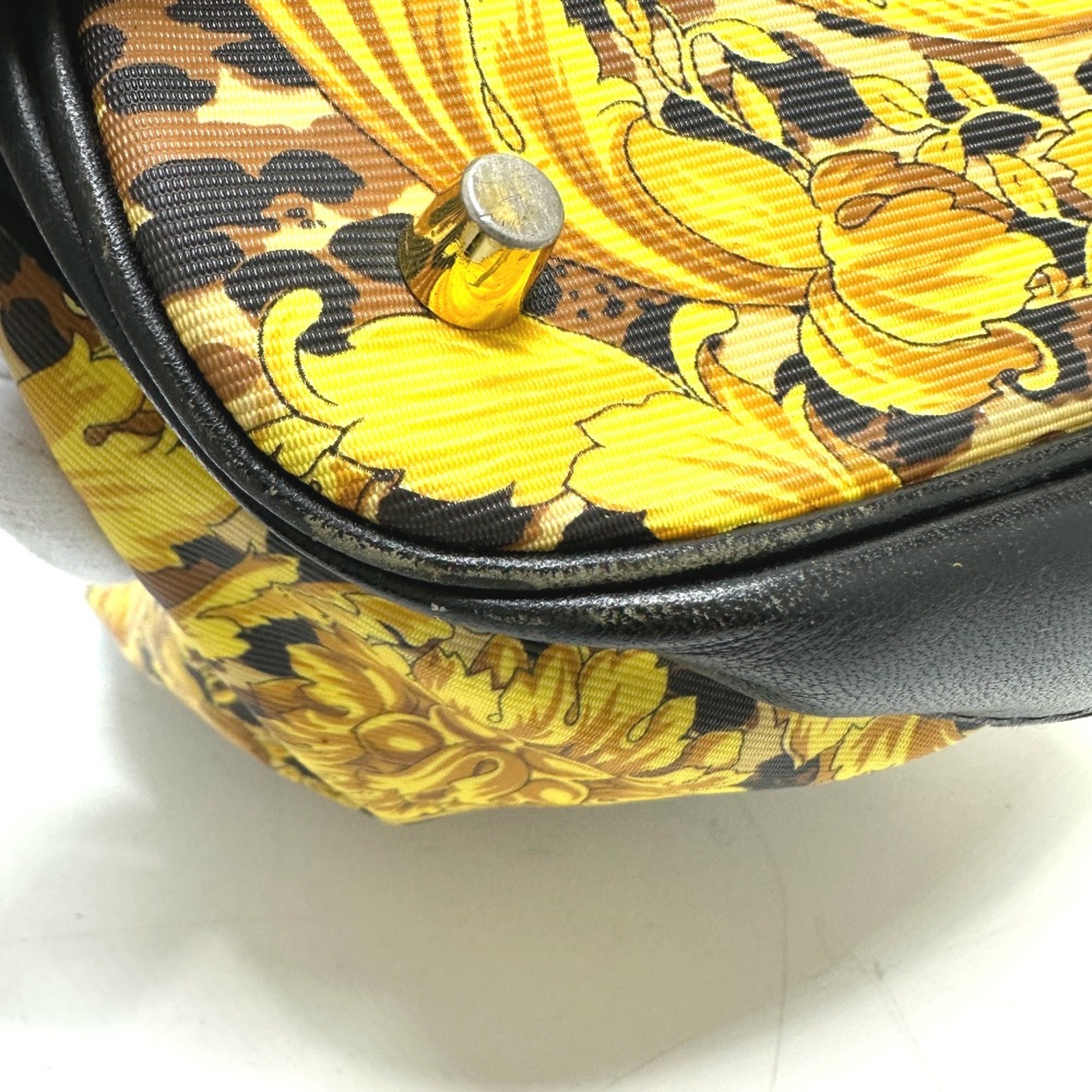 Versace Yellow Leather Shoulder Bag (Pre-Owned)