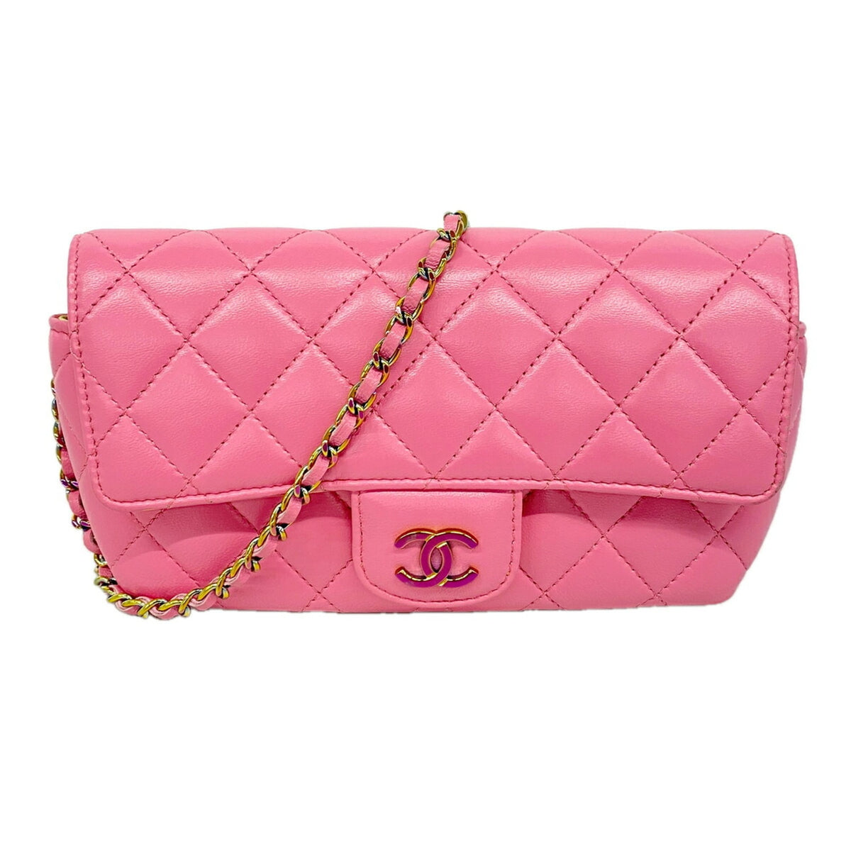 Chanel Pink Leather Shoulder Bag (Pre-Owned)