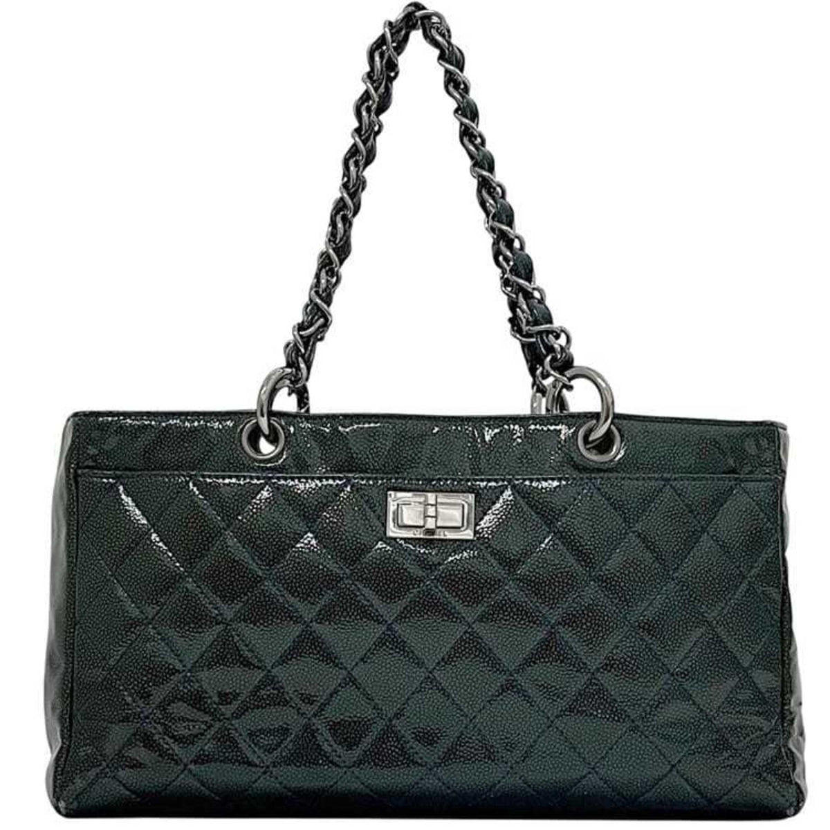 Chanel Green Patent Leather Tote Bag (Pre-Owned)