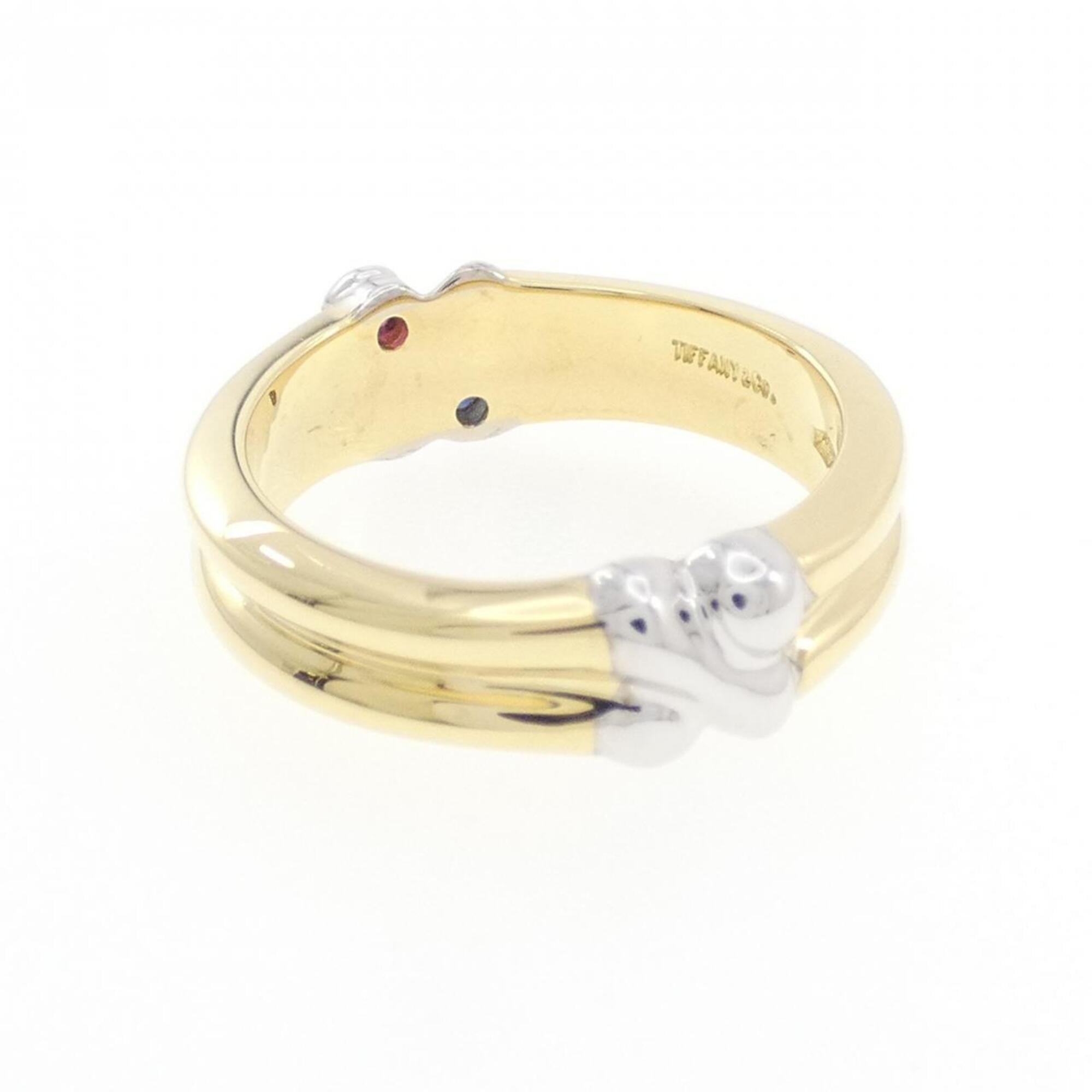 Tiffany Yellow Gold (18K) White Gold (18K) Band Ring (Pre-Owned)