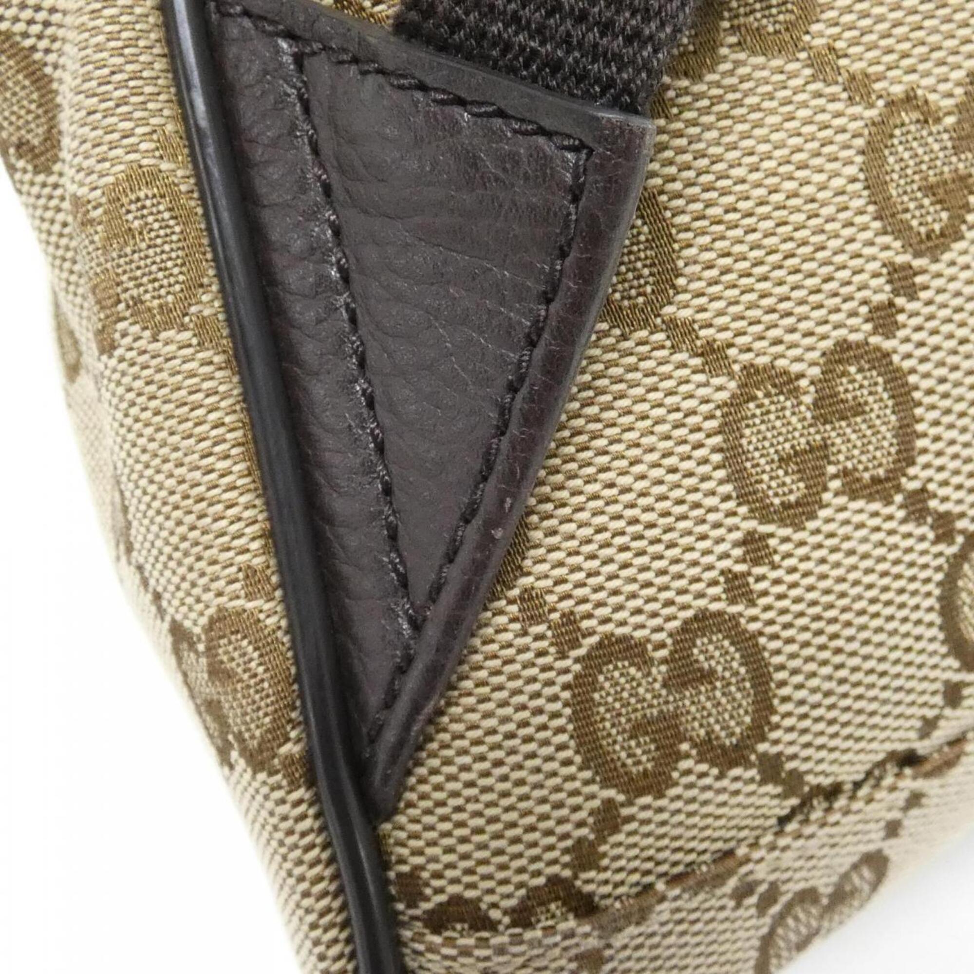 Gucci Beige Brown Gg Canvas Backpack (Pre-Owned)