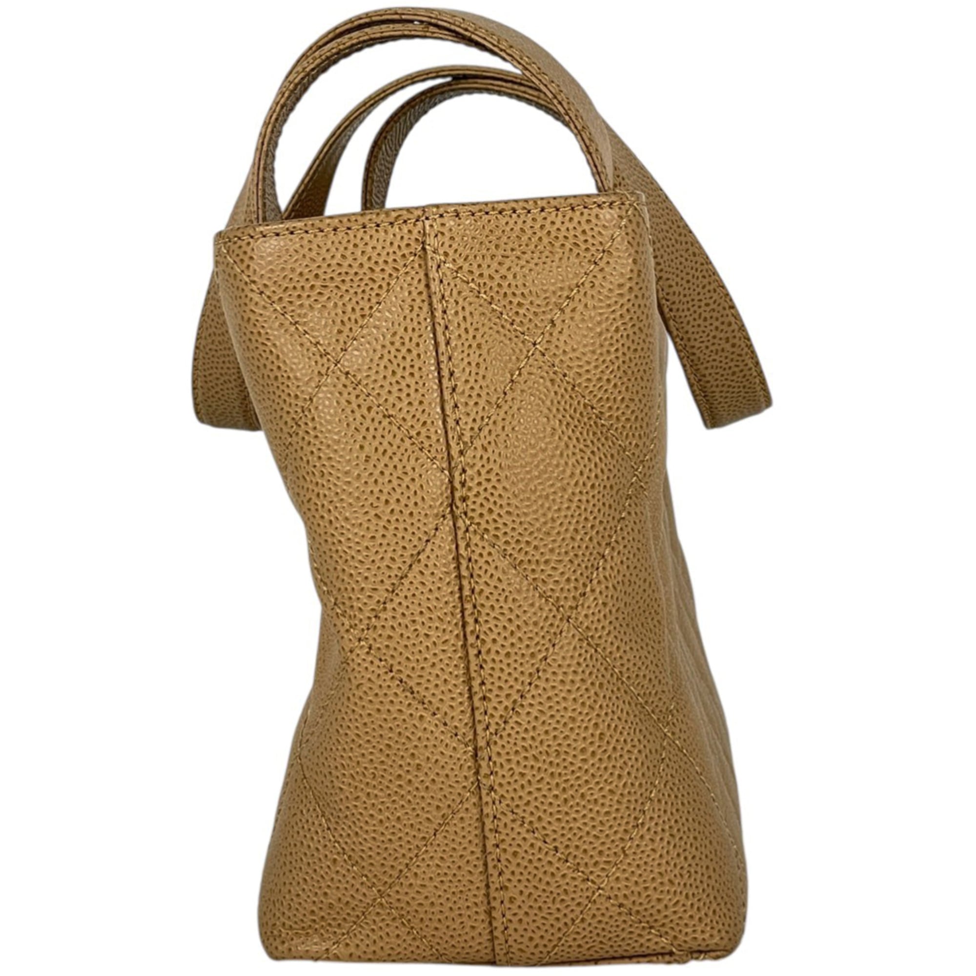 Chanel Matelasse Brown Grained Calfskin Handbag Tote Bag (Pre-Owned)