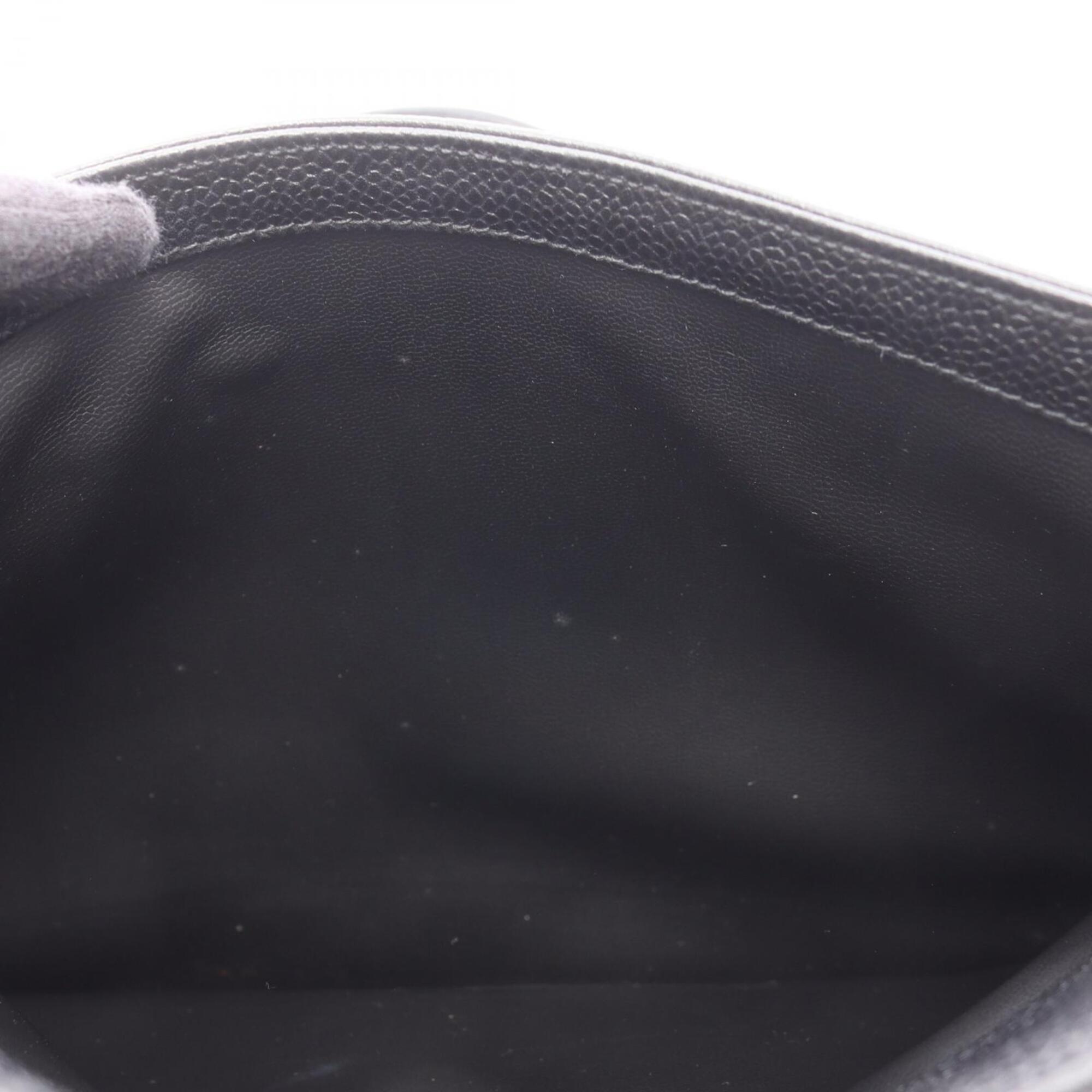 Chanel Black Grained Calfskin Handbag Tote Bag (Pre-Owned)