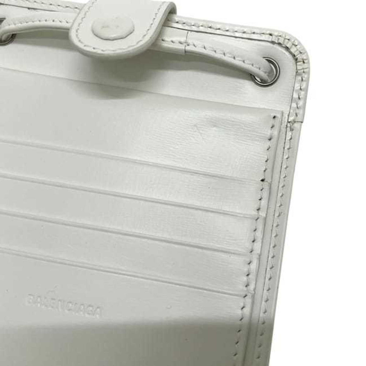 Balenciaga White Leather Wallet (Bi-Fold) (Pre-Owned)