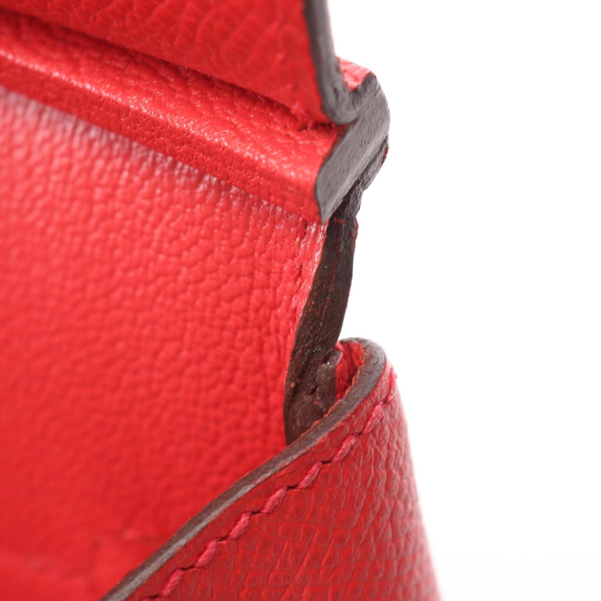 Hermes Bougainvillier Red Color Epsom Leather Handbag (Pre-Owned)