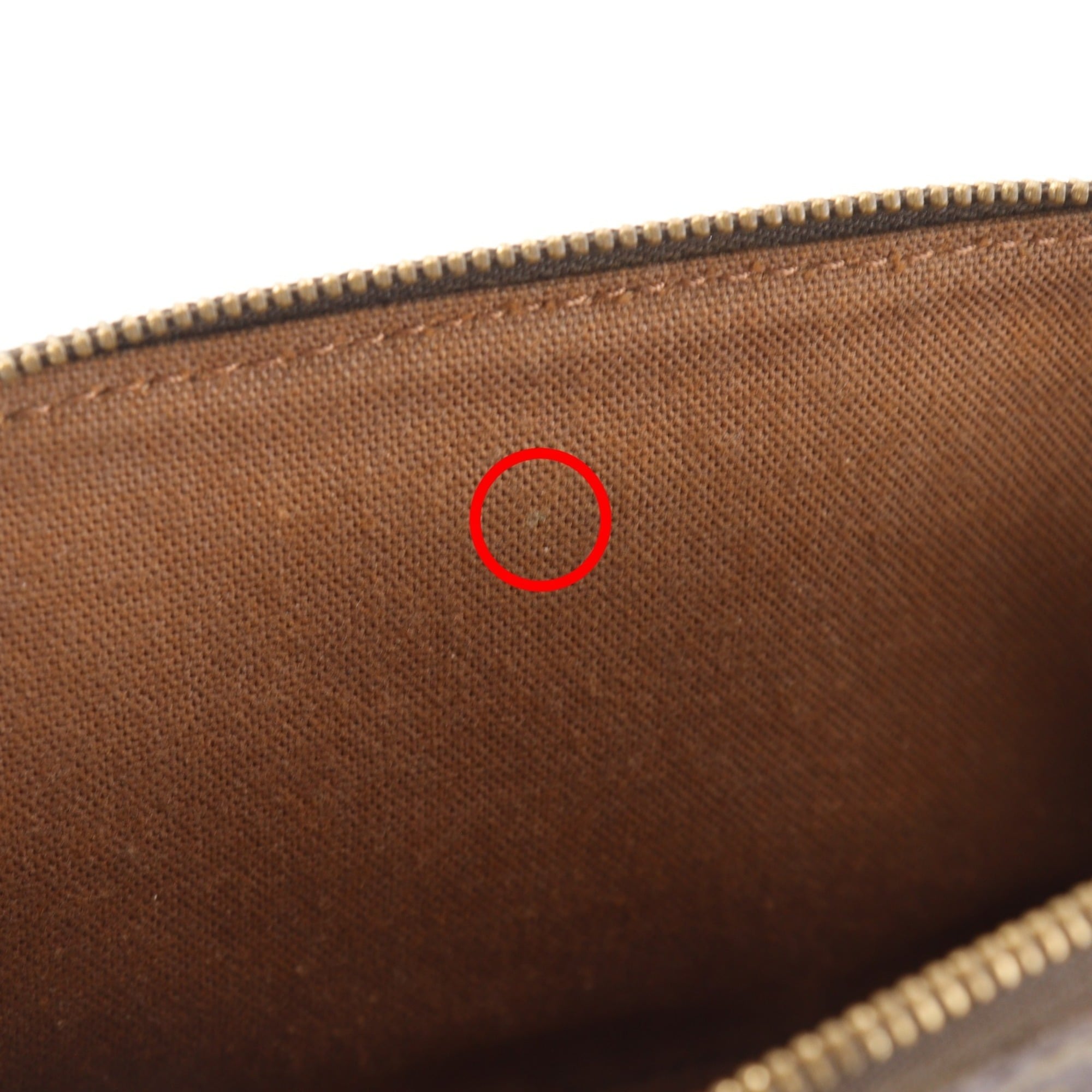 Louis Vuitton Brown Monogram Leather Pouch (Pre-Owned)
