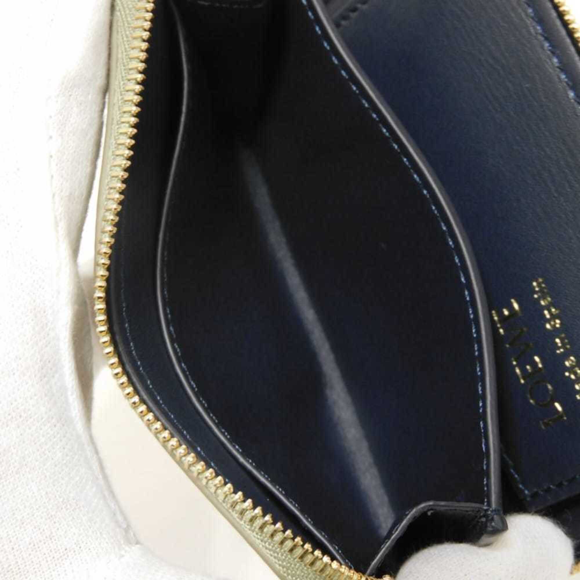 Loewe Green Leather Coin Purse/Coin Case (Pre-Owned)