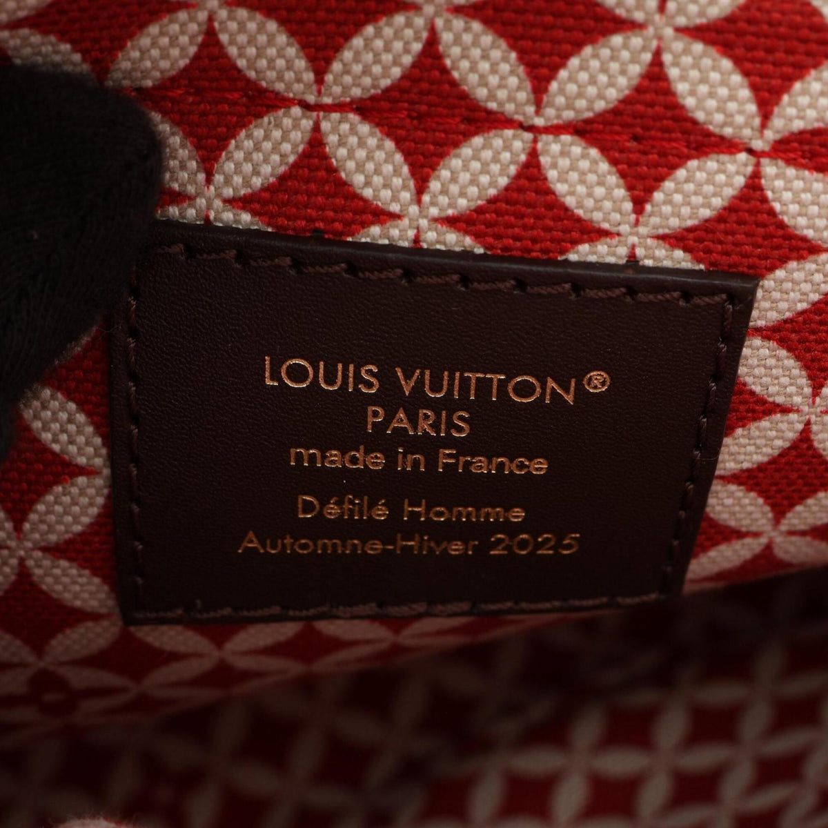 Louis Vuitton Brown Coated Canvas Leather Handbag Shoulder Bag (Pre-Owned)