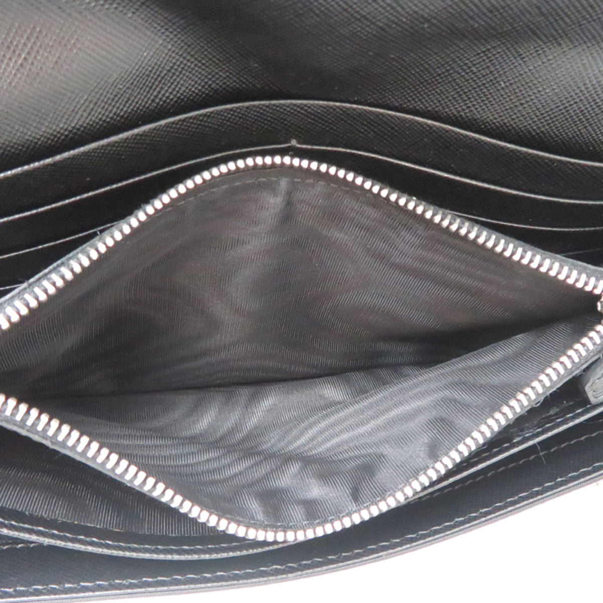 Prada Black Nylon Long Wallet (Bi-Fold) (Pre-Owned)