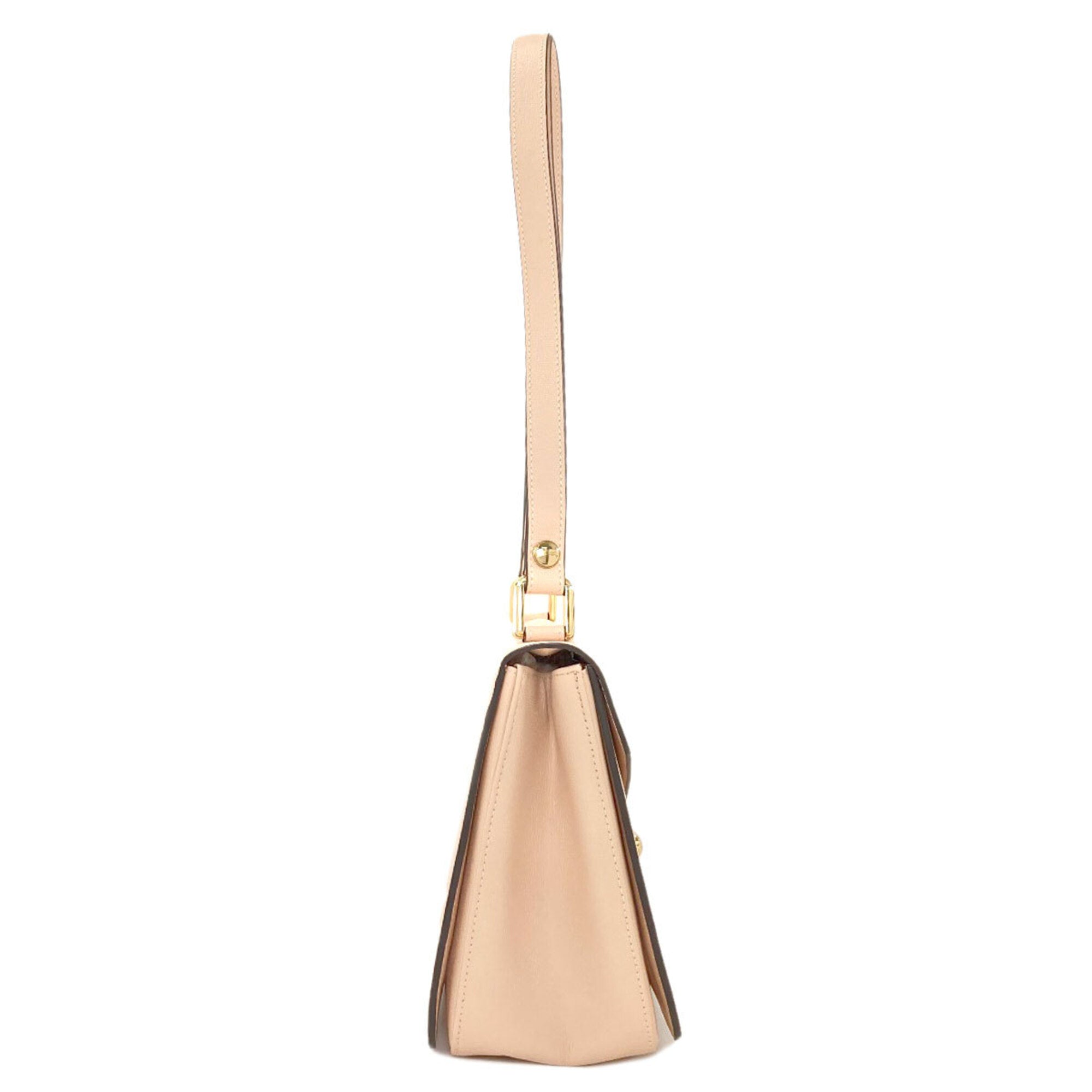 Longchamp Le Pliage Pink Leather Shoulder Bag (Pre-Owned)