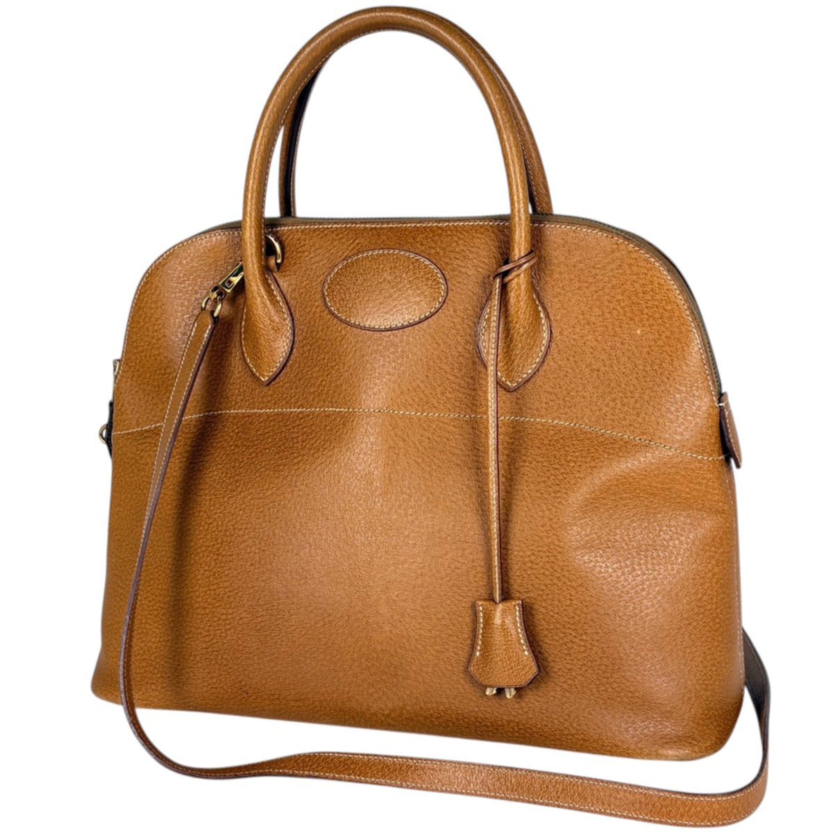 Hermes Bolide Natural Leather Handbag (Pre-Owned)