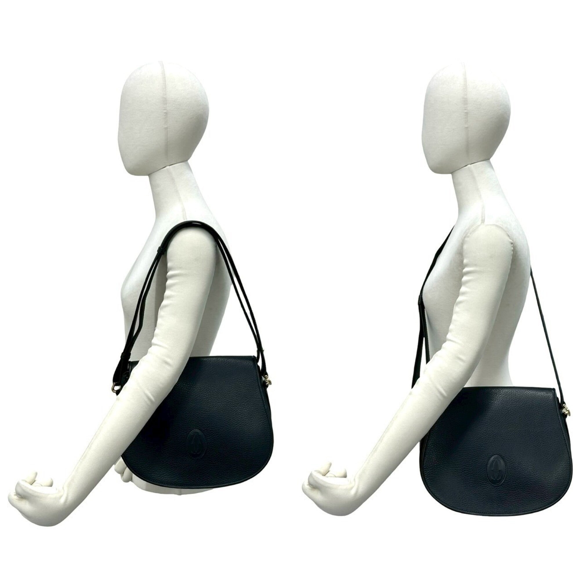 Cartier Black Leather Shoulder Bag (Pre-Owned)