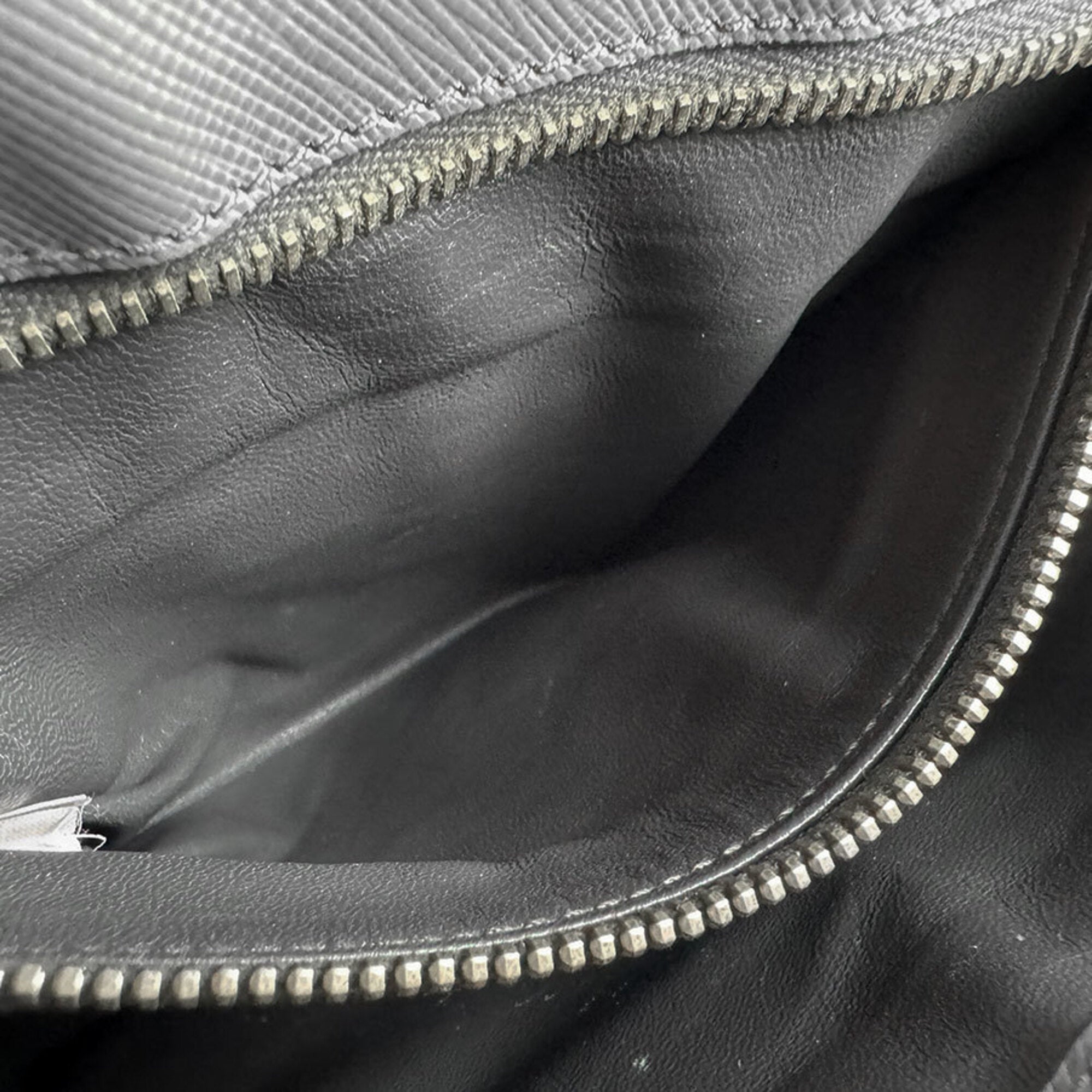 Prada Gray Leather Shoulder Bag (Pre-Owned)