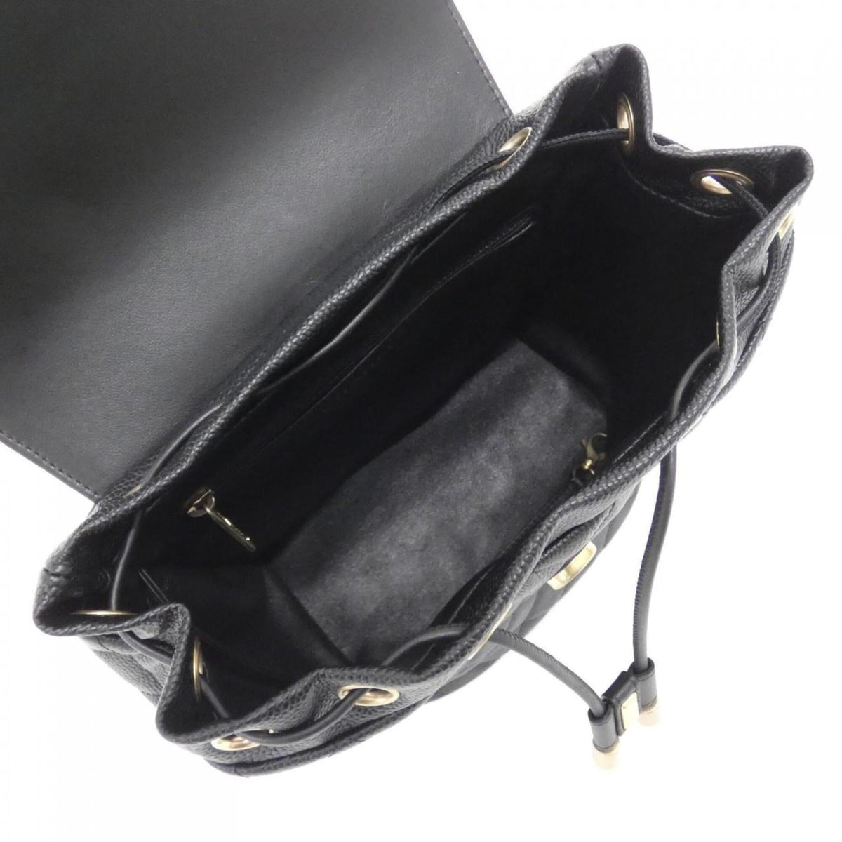 Chanel Black Grained Calfskin Backpack (Pre-Owned)