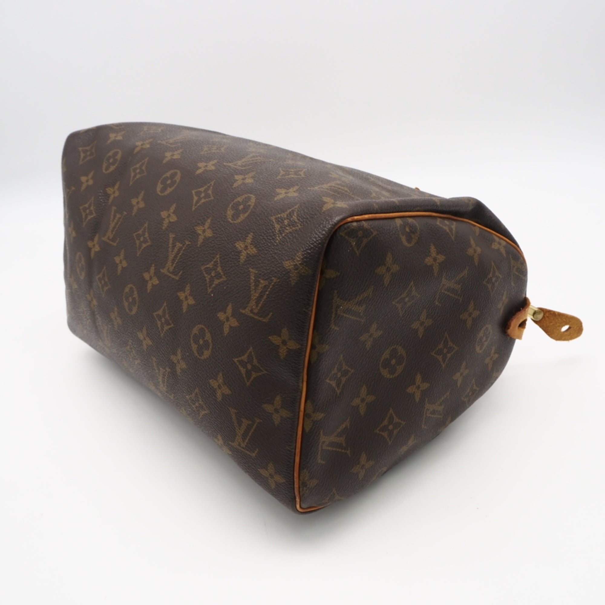 Louis Vuitton Beige Brown Coated Canvas Leather Handbag (Pre-Owned)