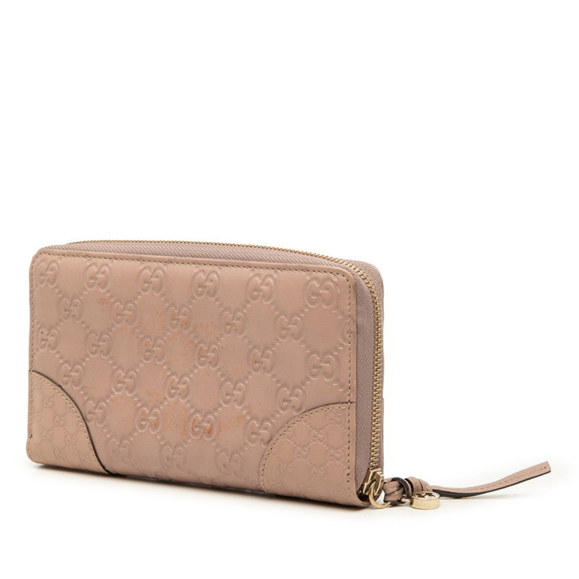 Gucci Beige Leather Long Wallet (Bi-Fold) (Pre-Owned)