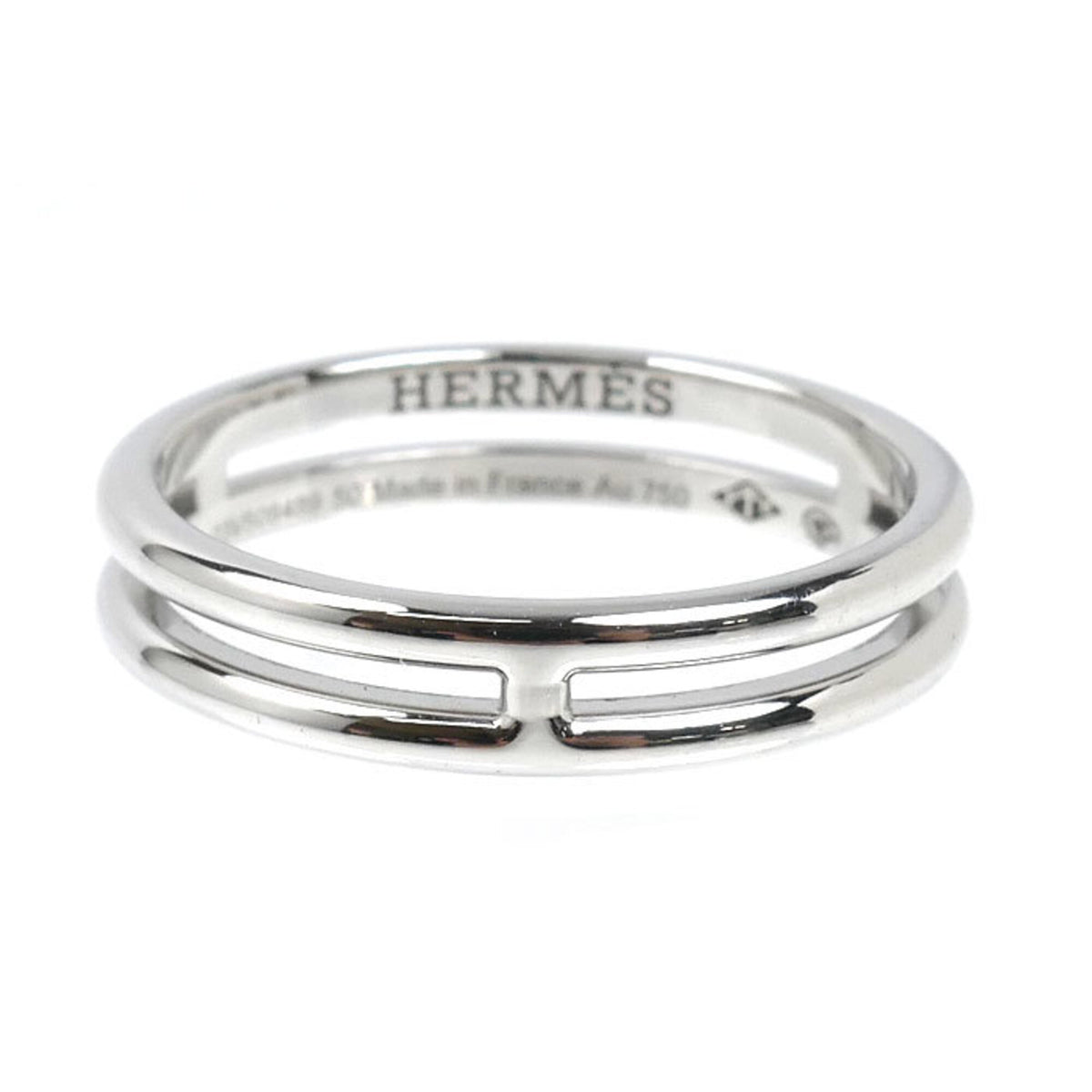 Hermes White Gold (18K) Band Ring (Pre-Owned)