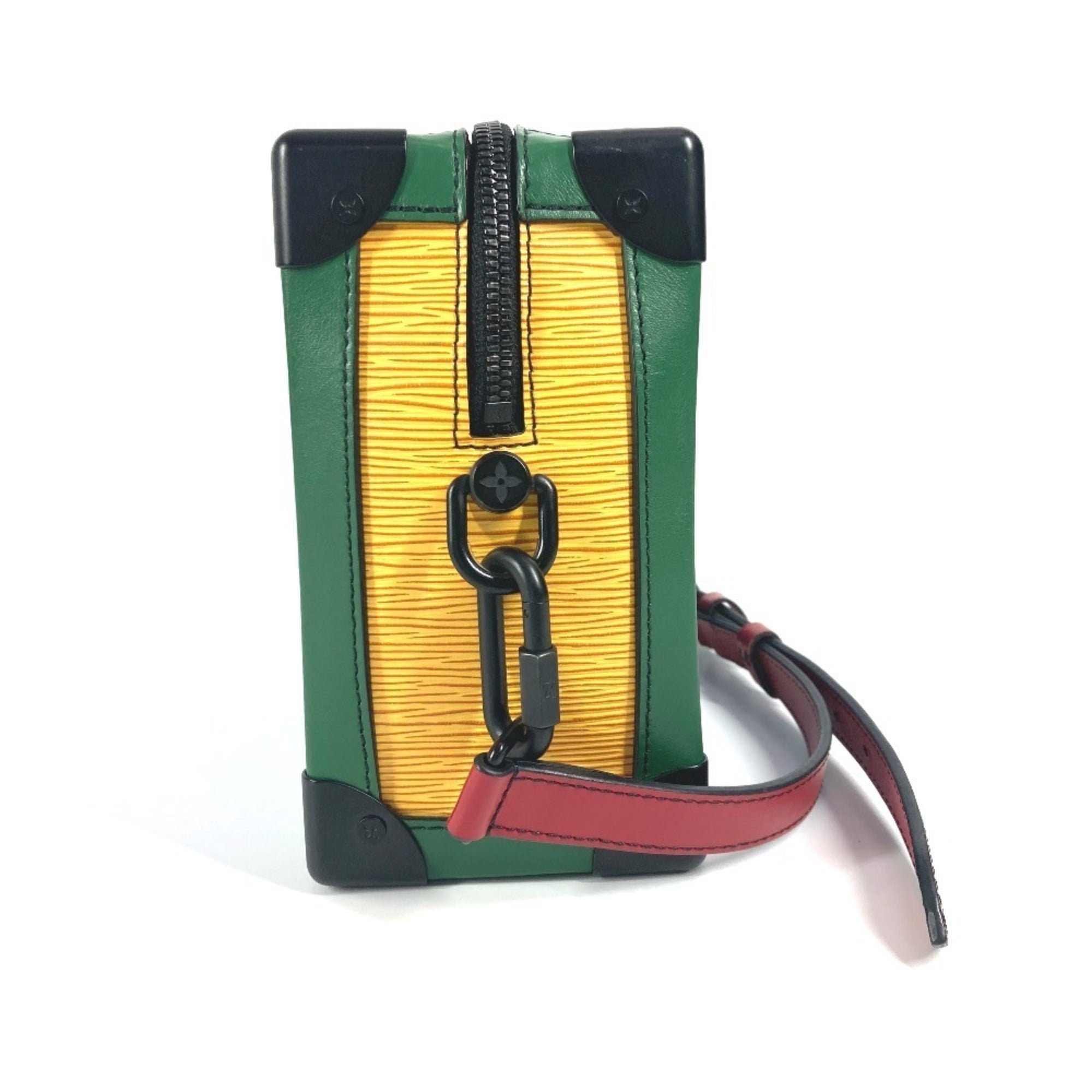 Louis Vuitton Black Blue Green Red Color Tricolor Yellow Epi Leather Pochette Shoulder Bag (Pre-Owned)