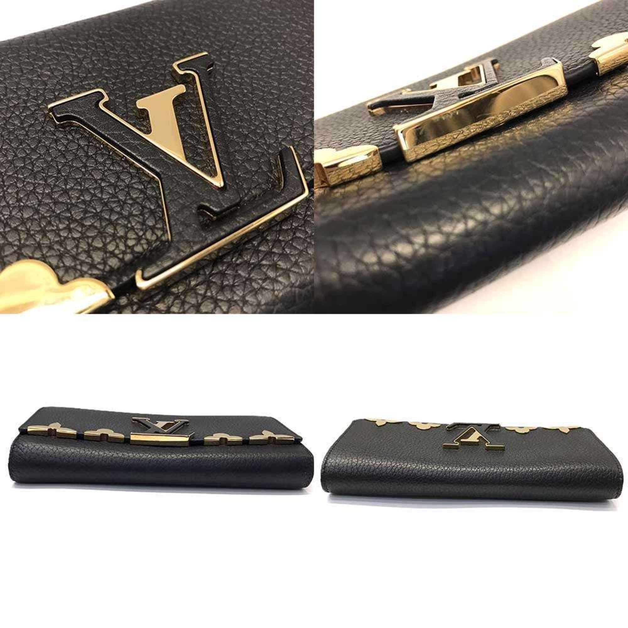 Louis Vuitton Black Leather Coin Purse/Coin Case (Pre-Owned)
