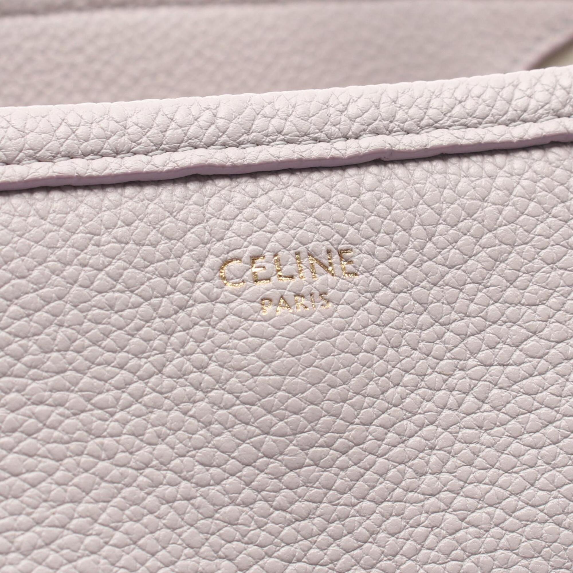 Celine Purple Leather Handbag Tote Bag (Pre-Owned)